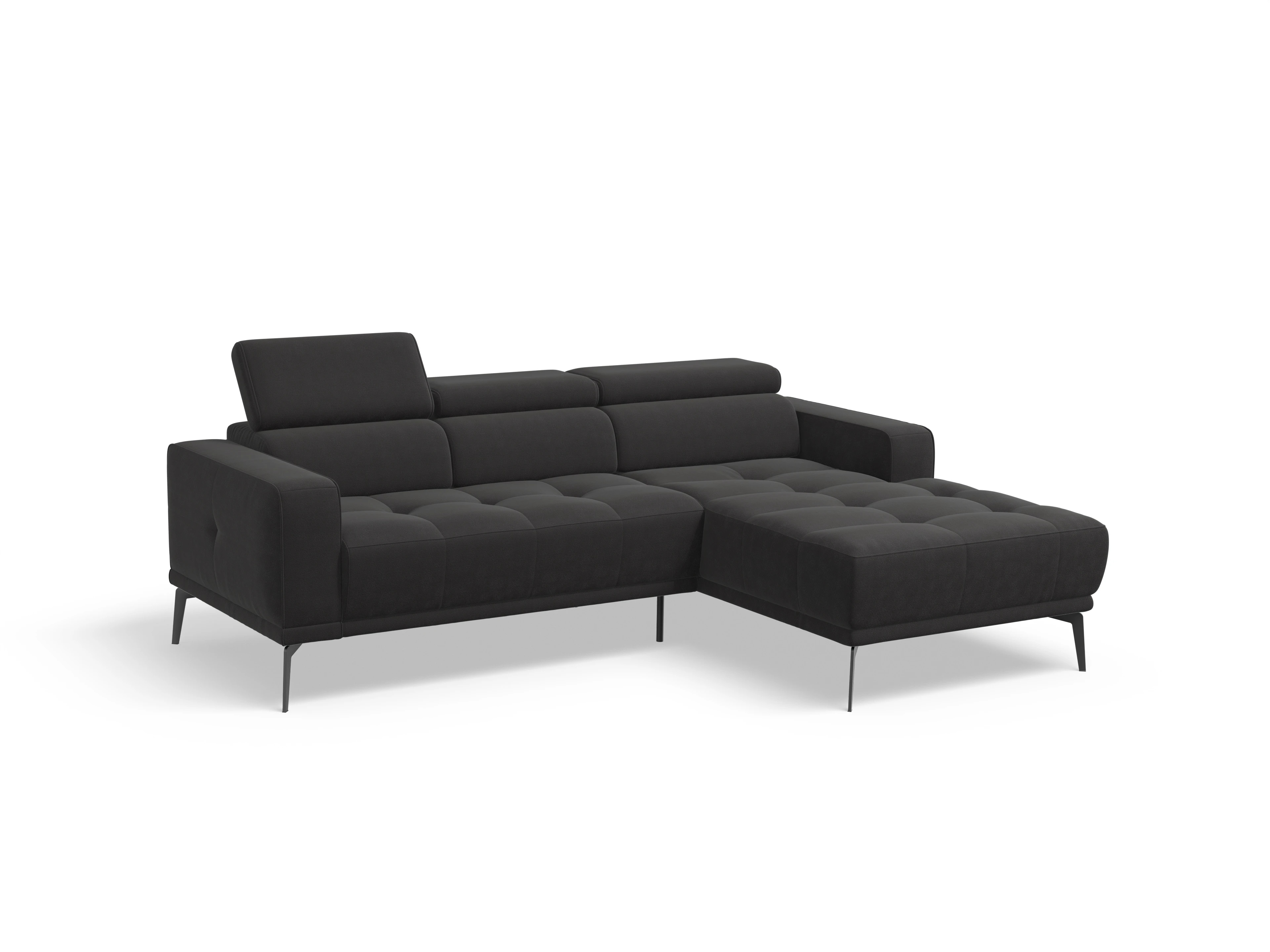 Ansicht des Produktes Marco Ecksofa rechts Abschluss offen in Stoff Grau