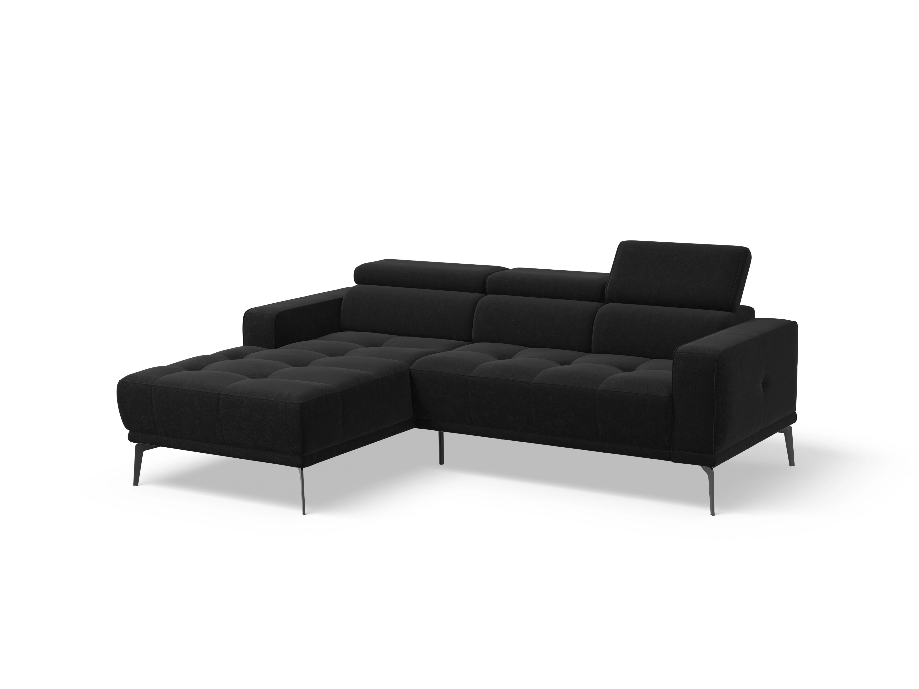 Ansicht des Produktes Marco Wohnlandschaft Armlehne rechts Abschluss offen links in Stoff Schwarz