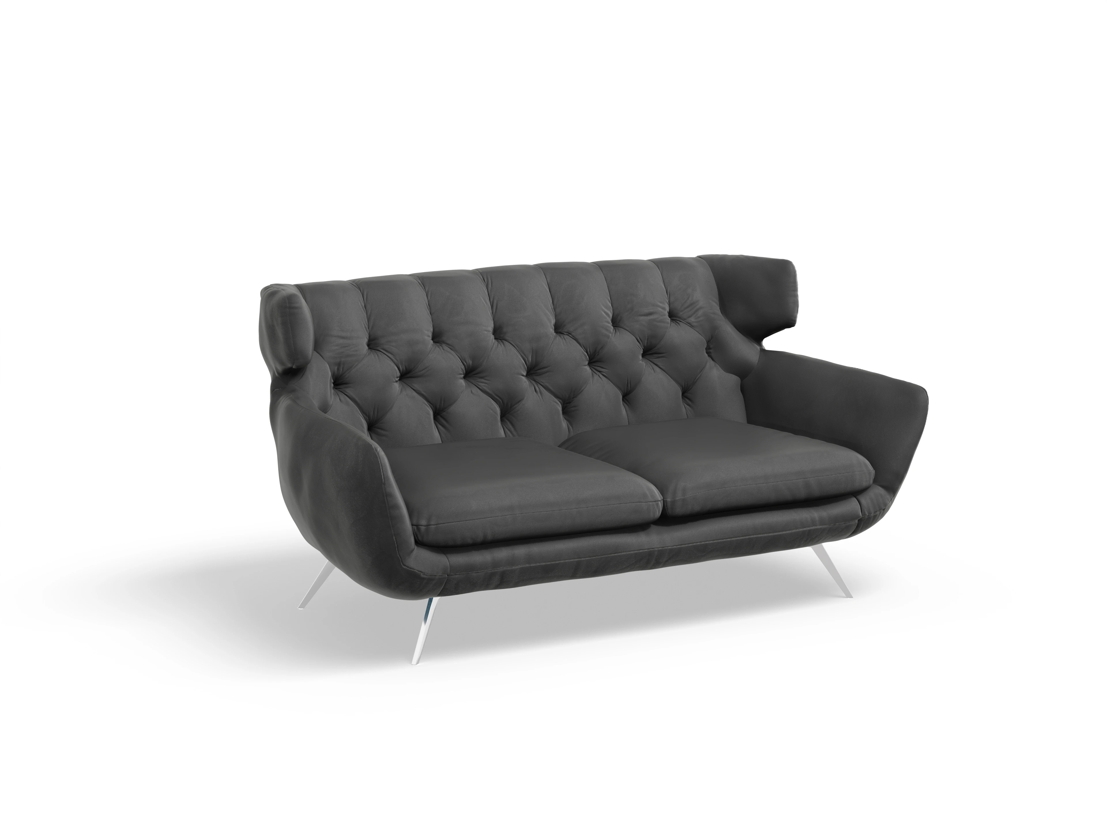 Ansicht des Produktes Seca 2-Sitzer Sofa in Leder Grau