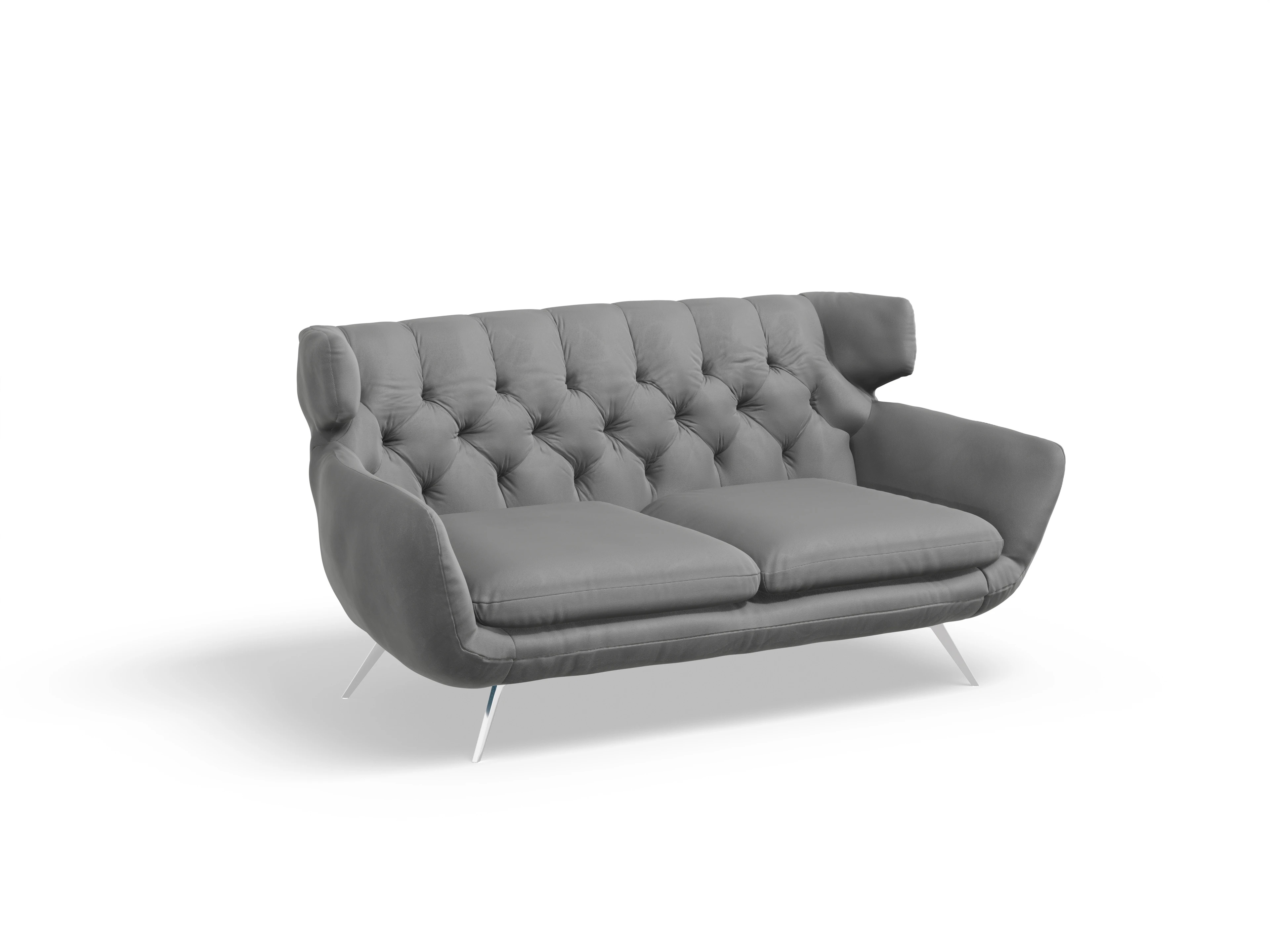 Ansicht des Produktes Seca 2-Sitzer Sofa in Leder Grau