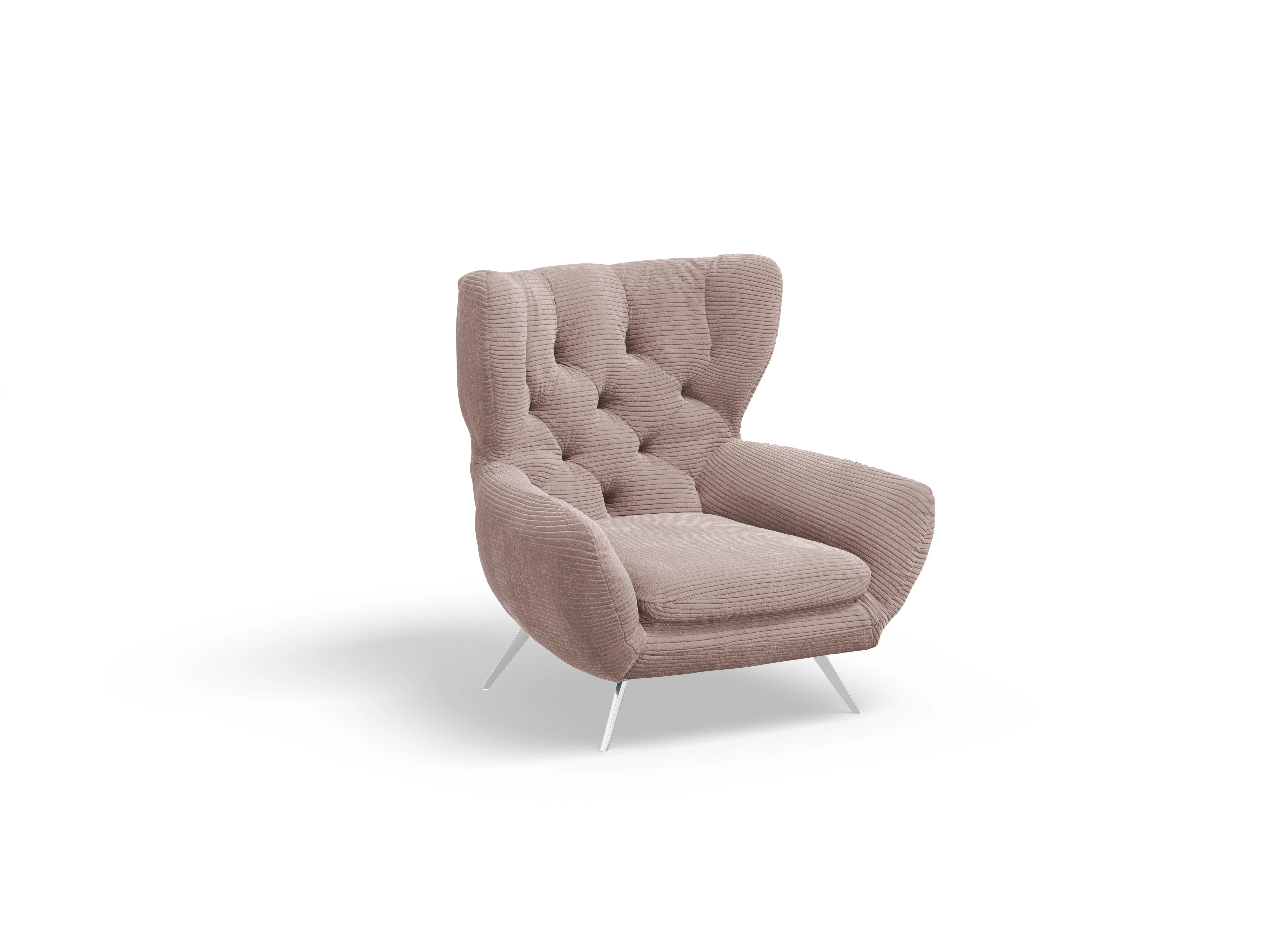 Ansicht des Produktes Seca Ohrensessel in Stoff Rosa