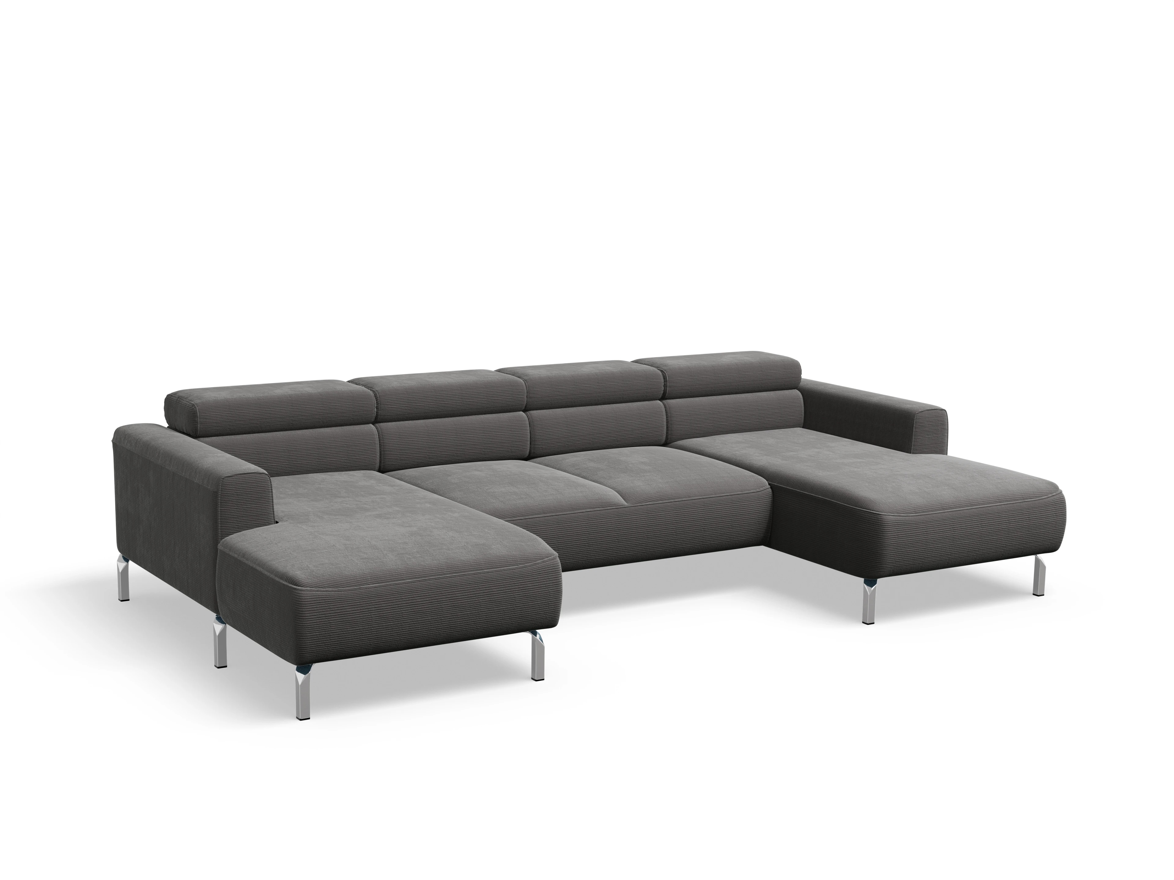 Ansicht des Produktes Season Wohnlandschaft offen beidseitig in Stoff Grau