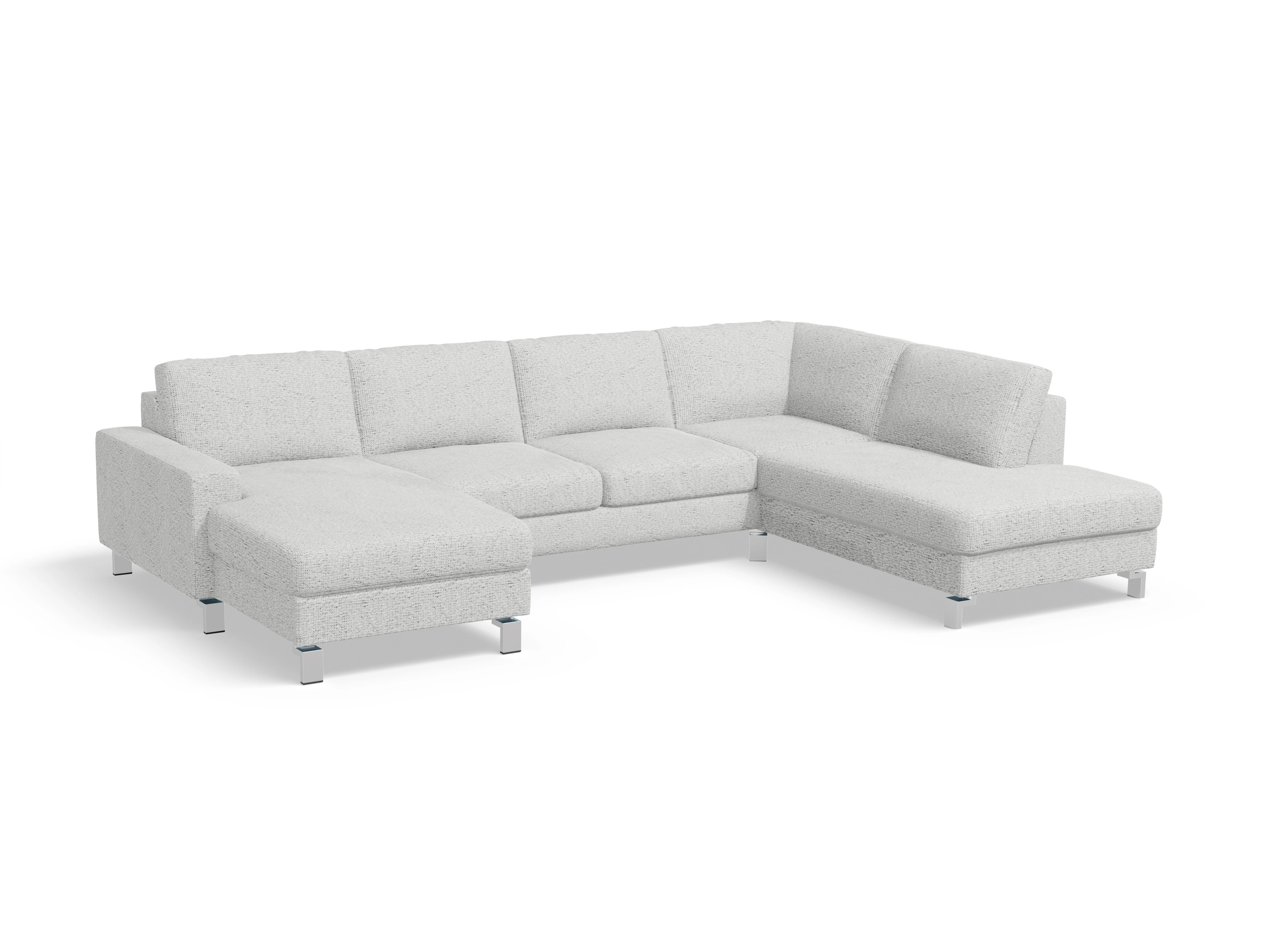 Indiana Wohnlandschaft LUM Small R Ansicht des Produktes Indiana Wohnlandschaft offen beidseitig in Stoff Grau