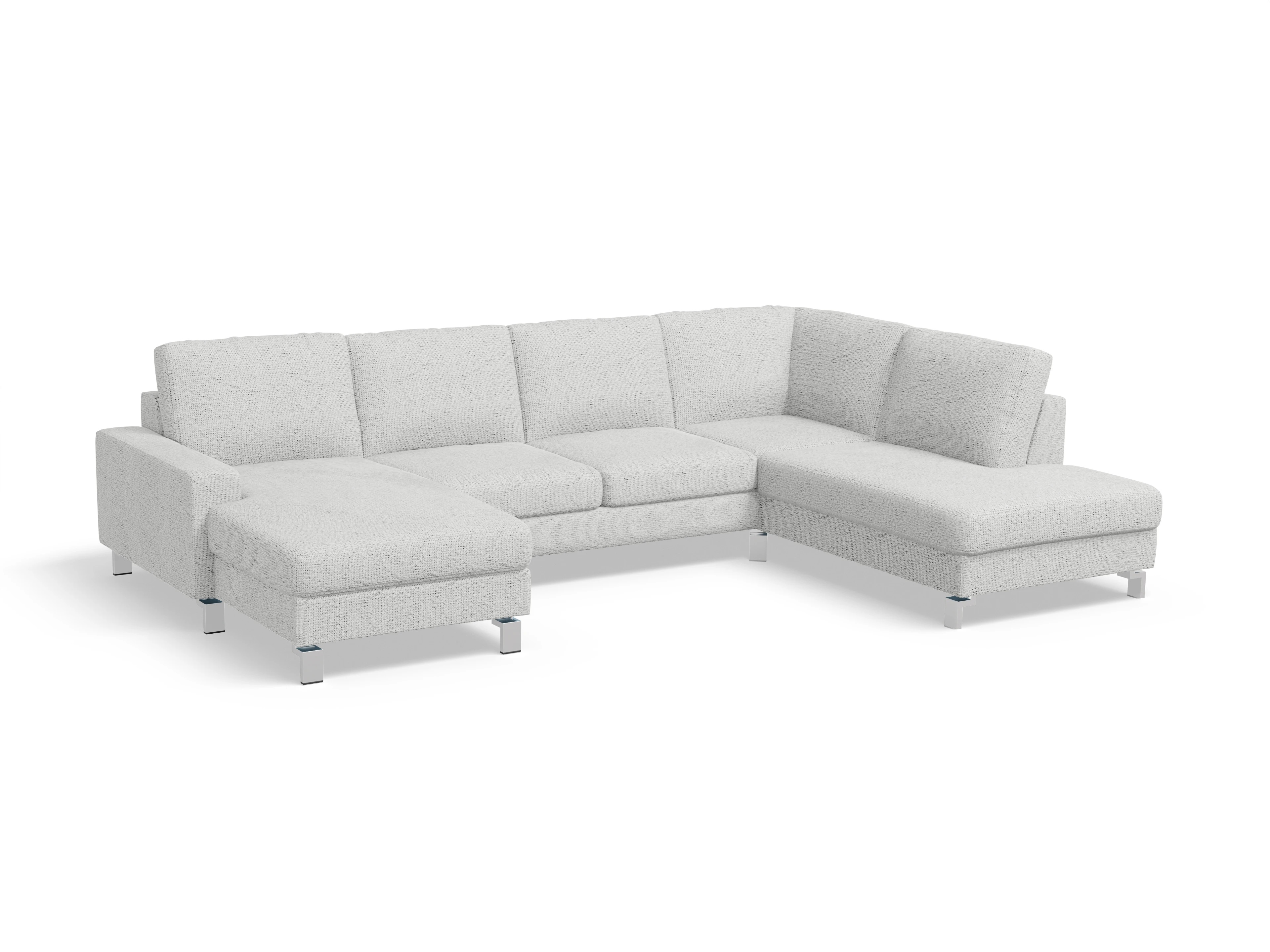 Indiana Wohnlandschaft LUM Small R Ansicht des Produktes Indiana Wohnlandschaft offen beidseitig in Stoff Grau