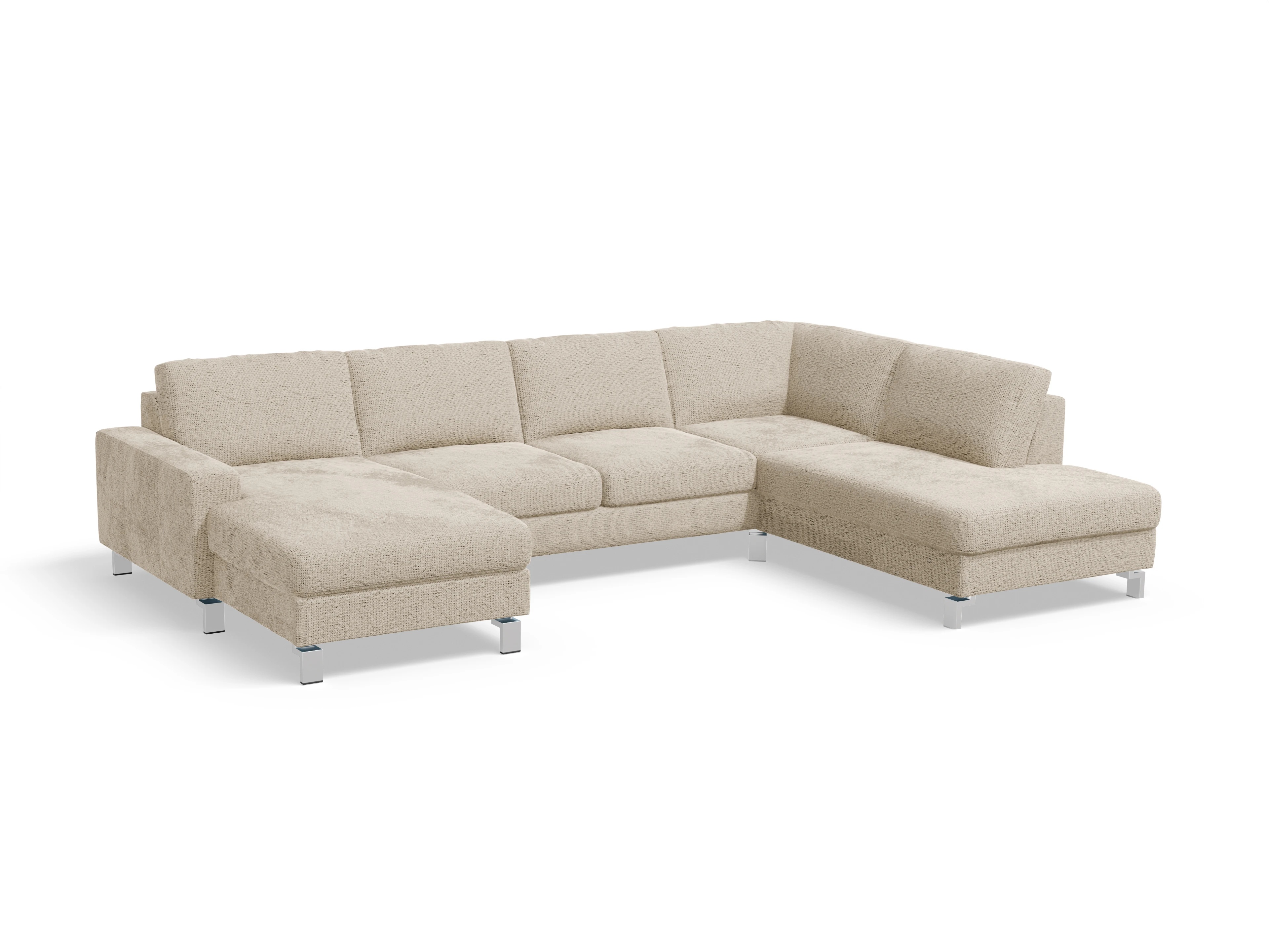 Indiana Wohnlandschaft LUM Small R Ansicht des Produktes Indiana Wohnlandschaft offen beidseitig in Stoff Beige