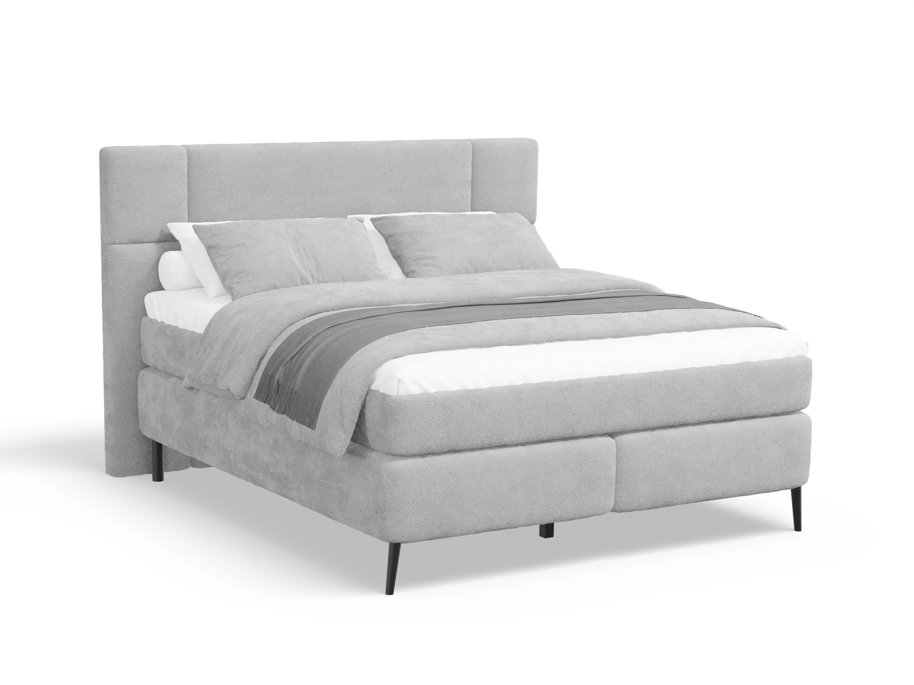 Boxspringbett Luisa 180x200cm Ansicht des Produktes Luisa in Stoff Grau