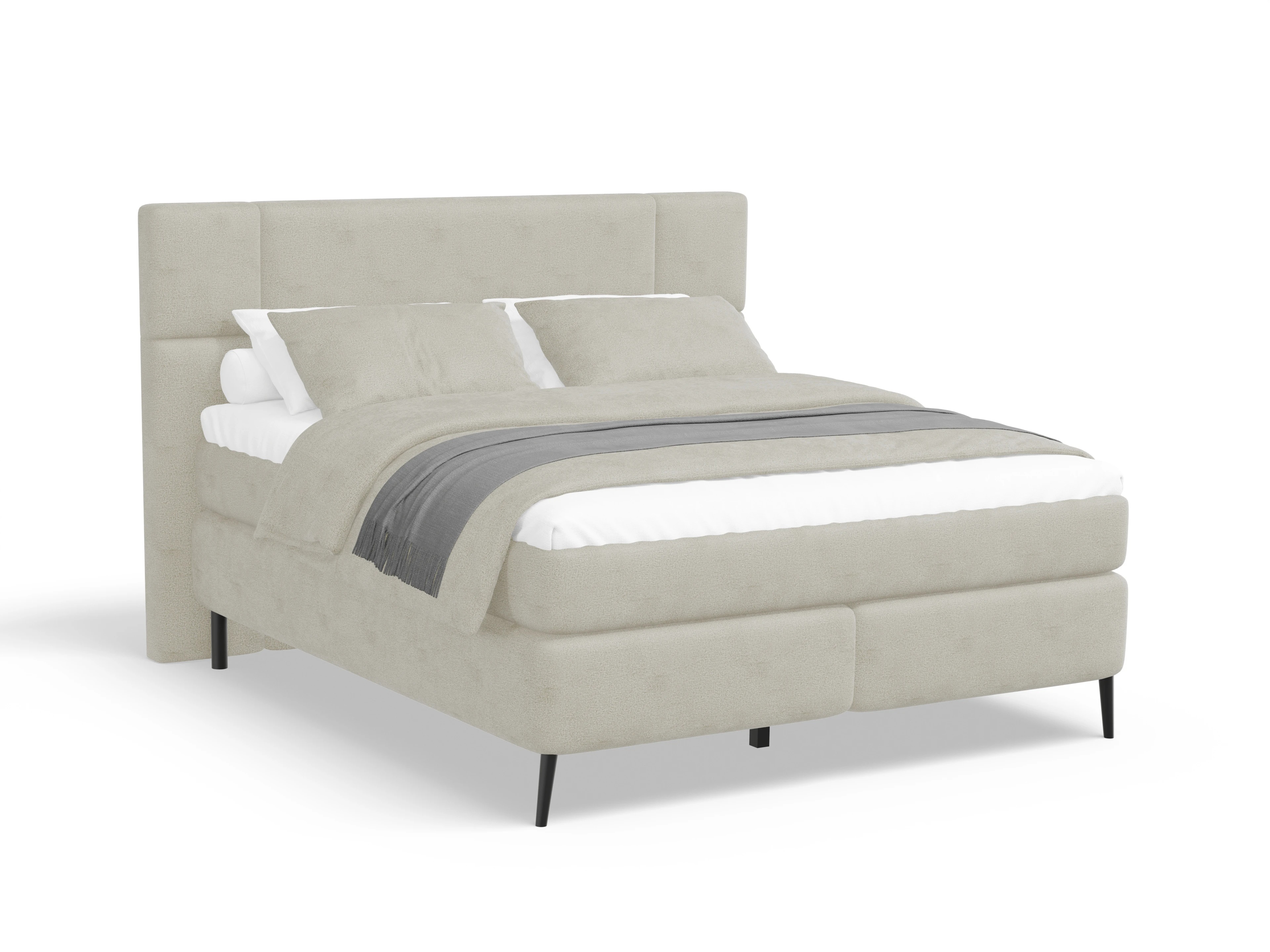 Boxspringbett Luisa 180x200cm Ansicht des Produktes Luisa in Stoff Beige