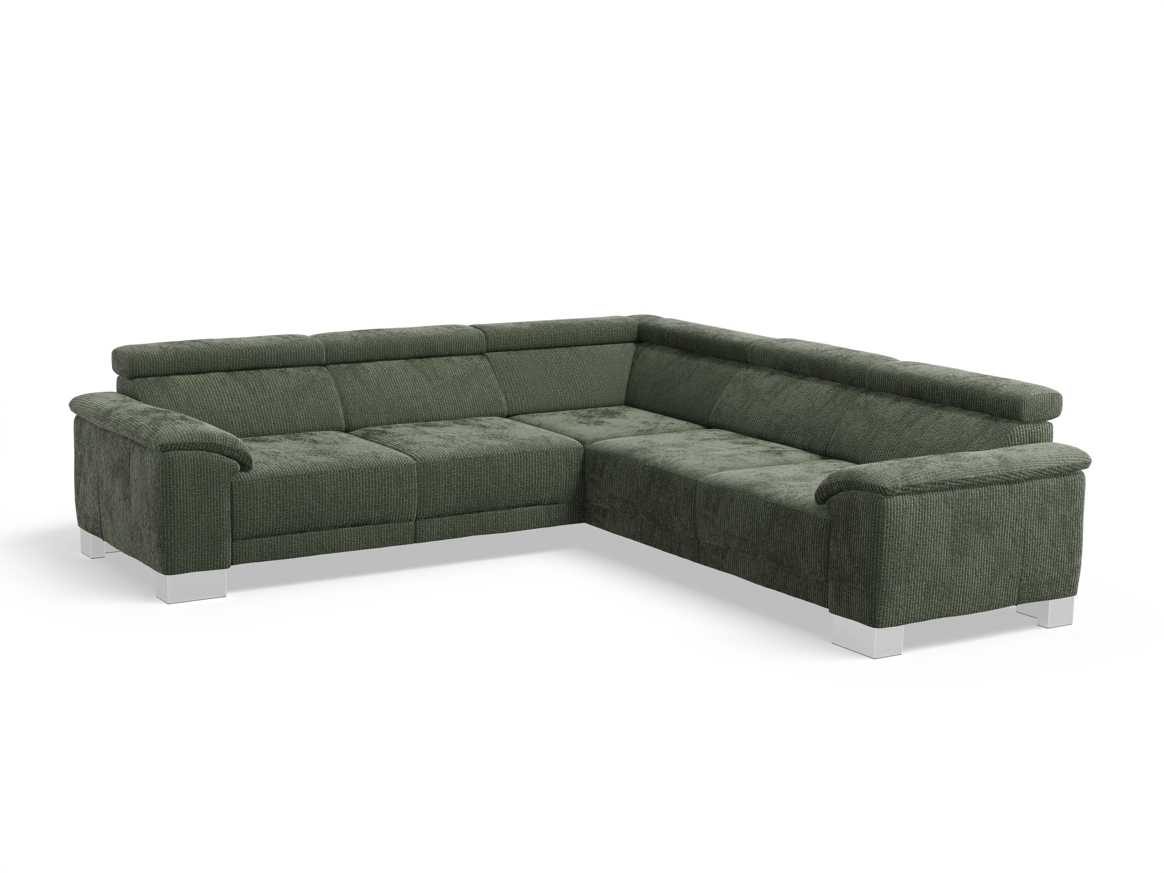 Ansicht des Produktes Antonio Ecksofa gleichschenklig in Stoff Grün