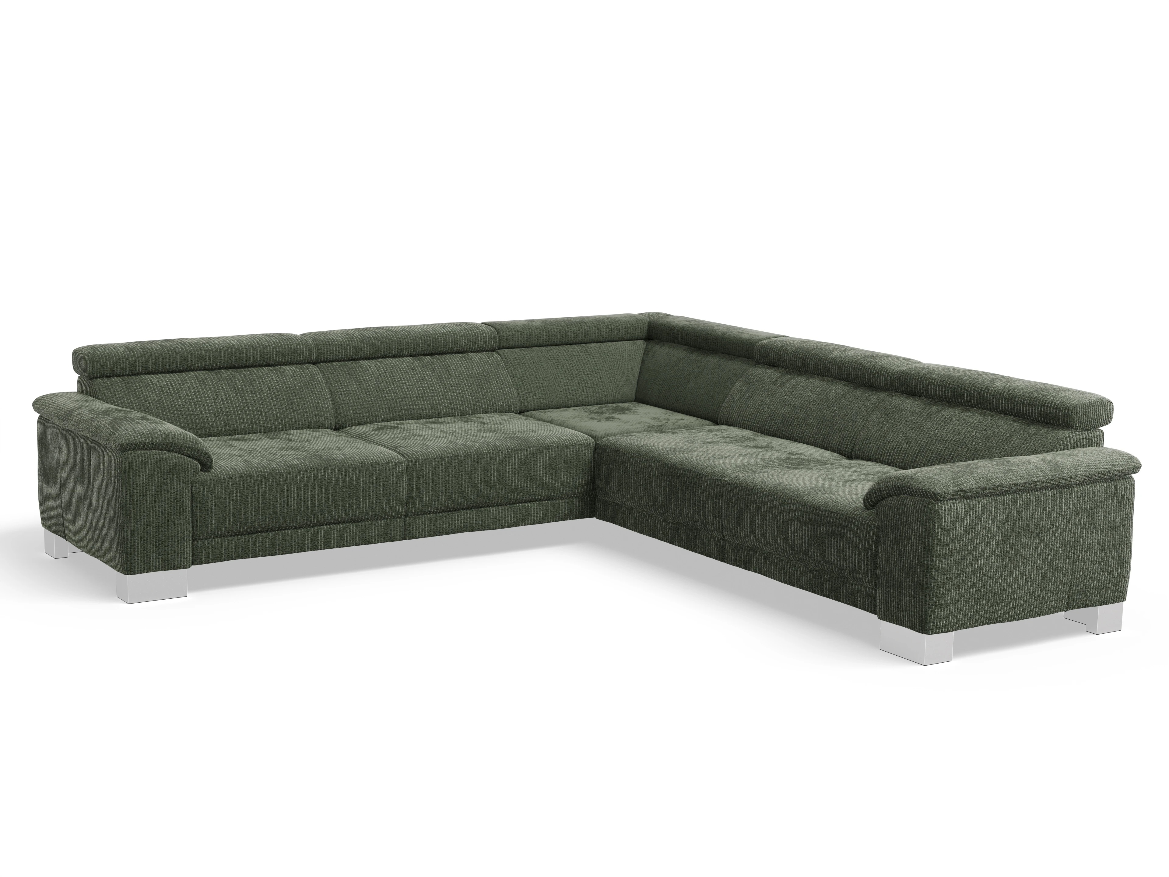 Ansicht des Produktes Antonio Ecksofa gleichschenklig in Stoff Grün