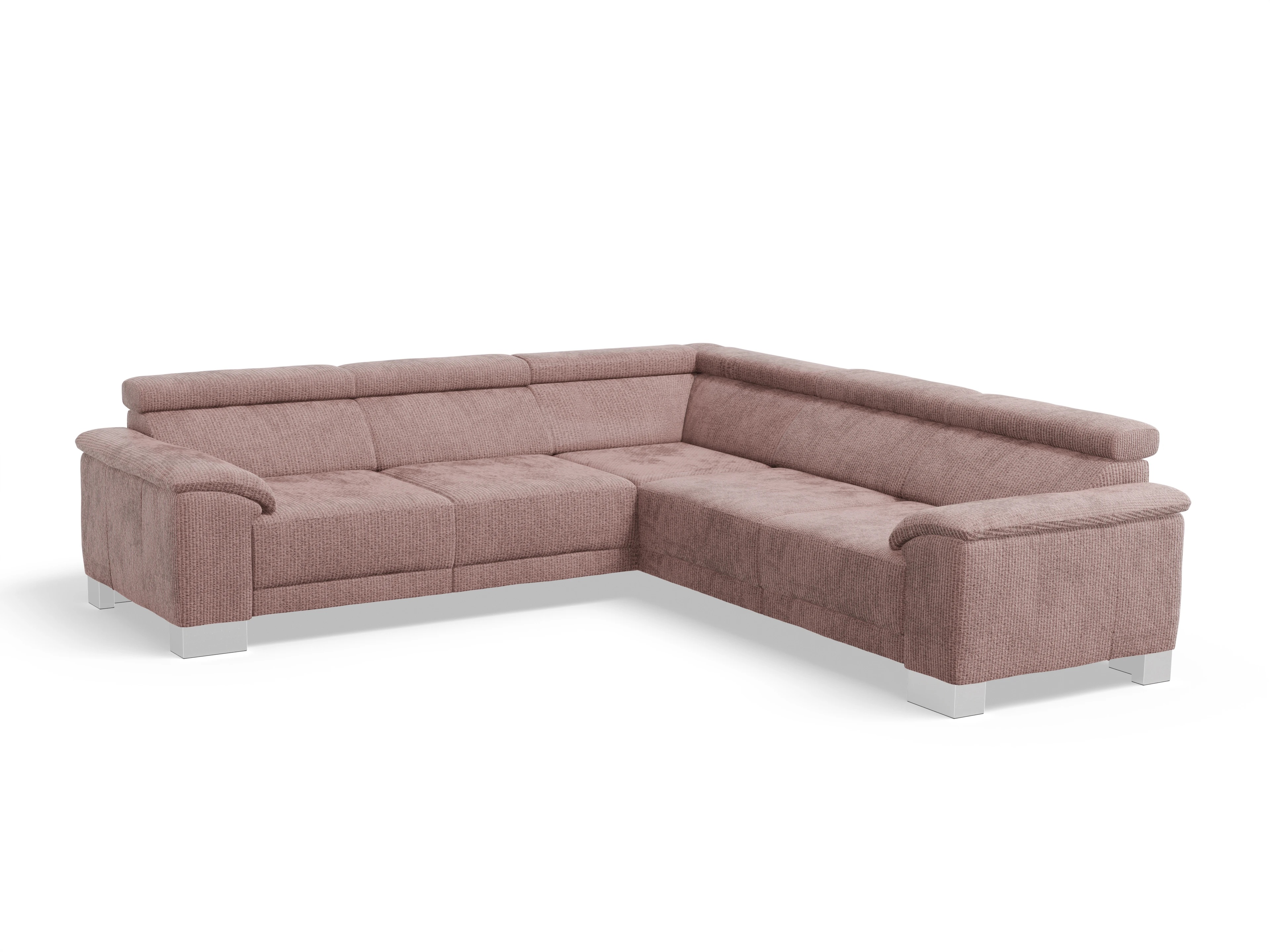 Ansicht des Produktes Antonio Ecksofa gleichschenklig in Stoff Rosa