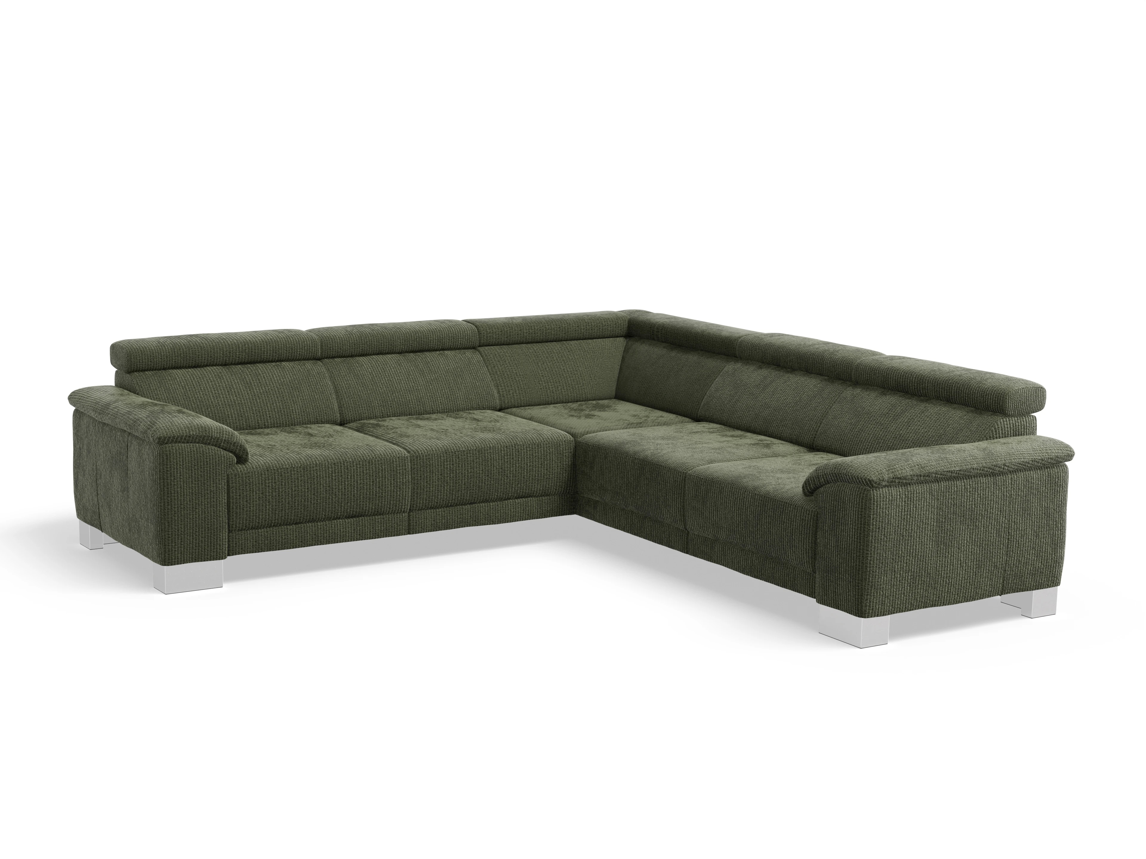 Ansicht des Produktes Antonio Ecksofa gleichschenklig in Stoff Grün