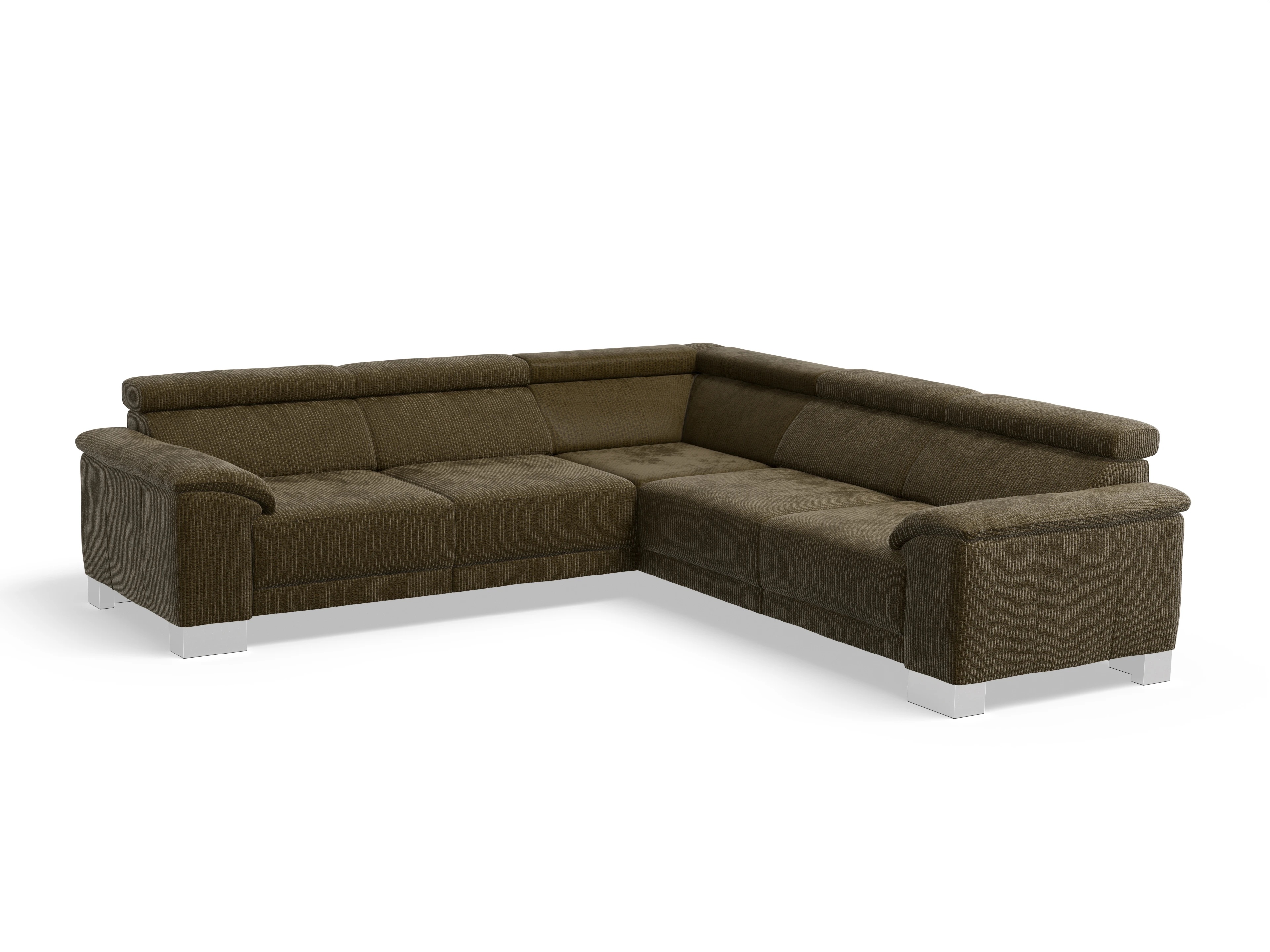 Ansicht des Produktes Antonio Ecksofa gleichschenklig in Stoff Braun