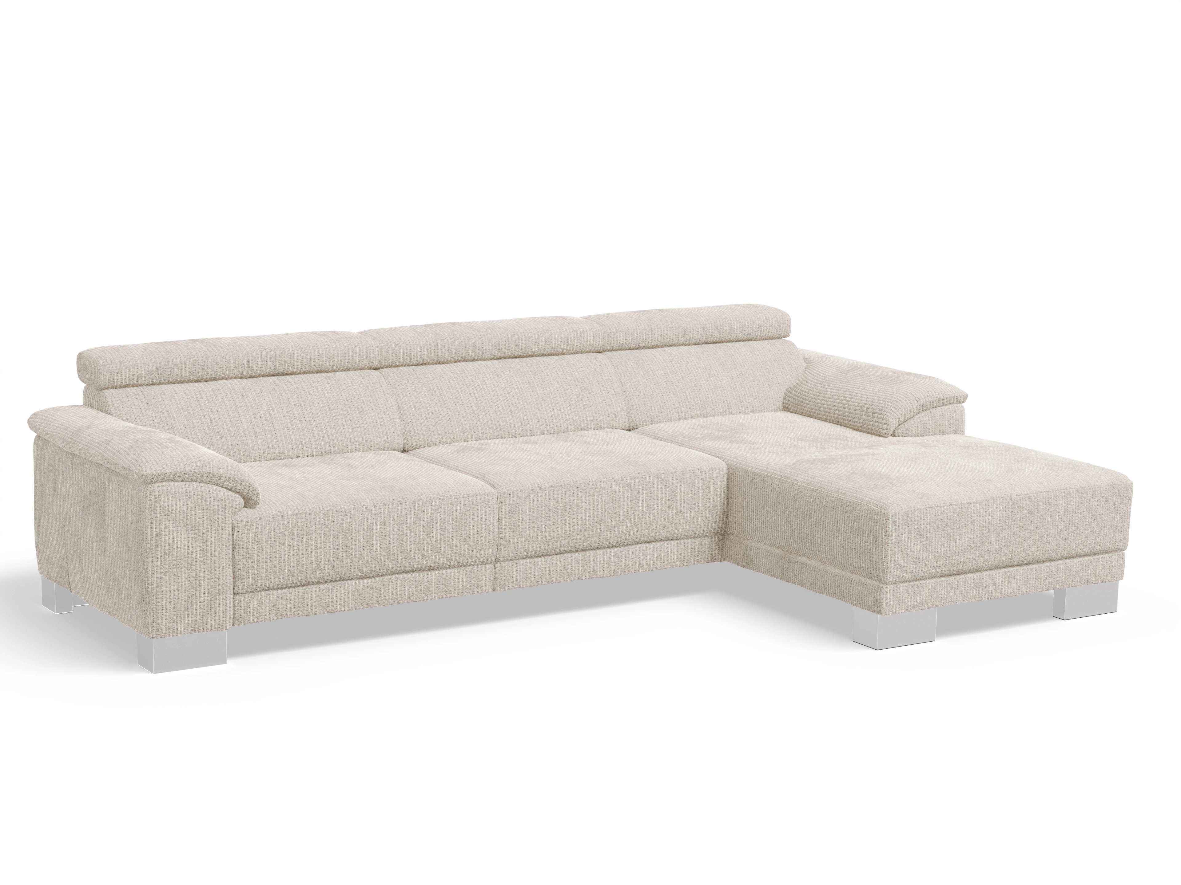 Ansicht des Produktes Antonio Ecksofa rechts Abschluss offen in Stoff Beige