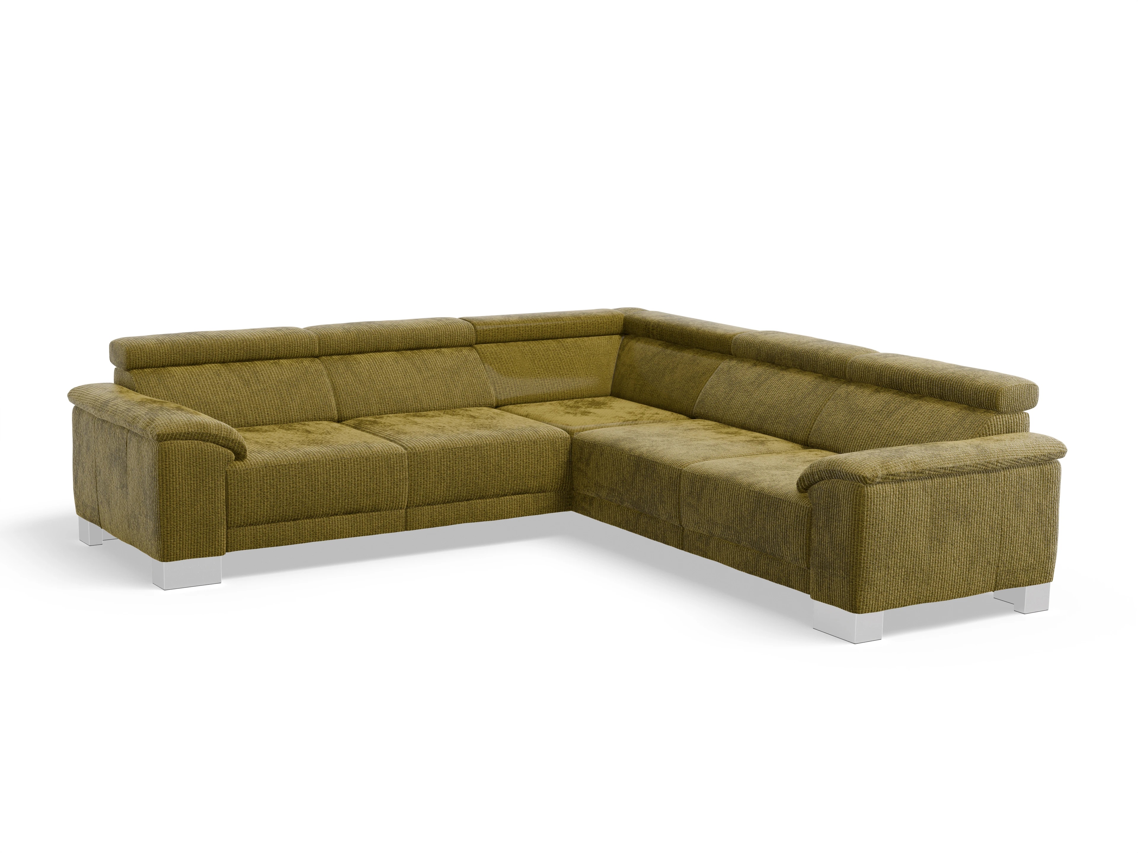 Ansicht des Produktes Antonio Ecksofa gleichschenklig in Stoff Grün