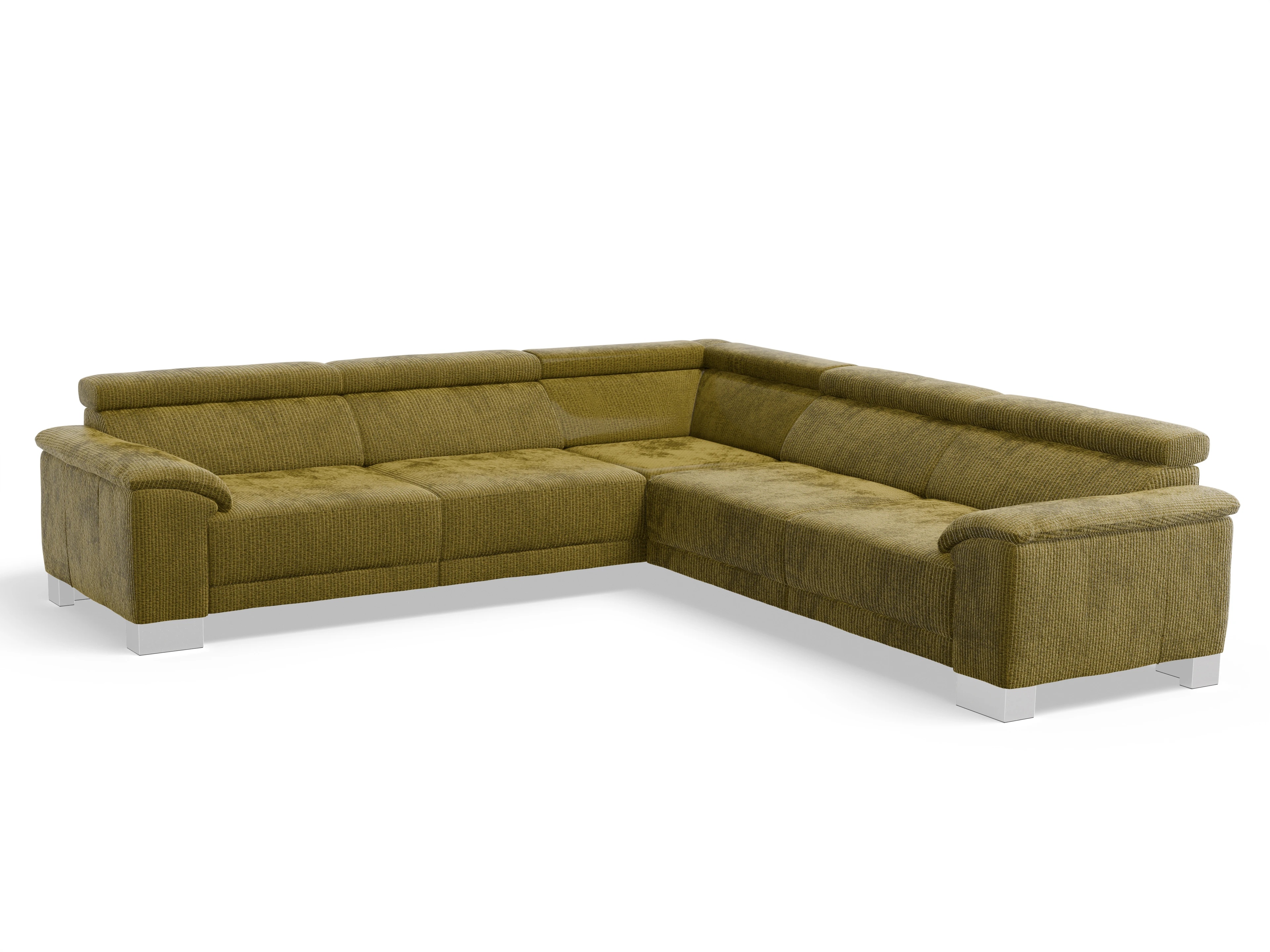 Ansicht des Produktes Antonio Ecksofa gleichschenklig in Stoff Grün