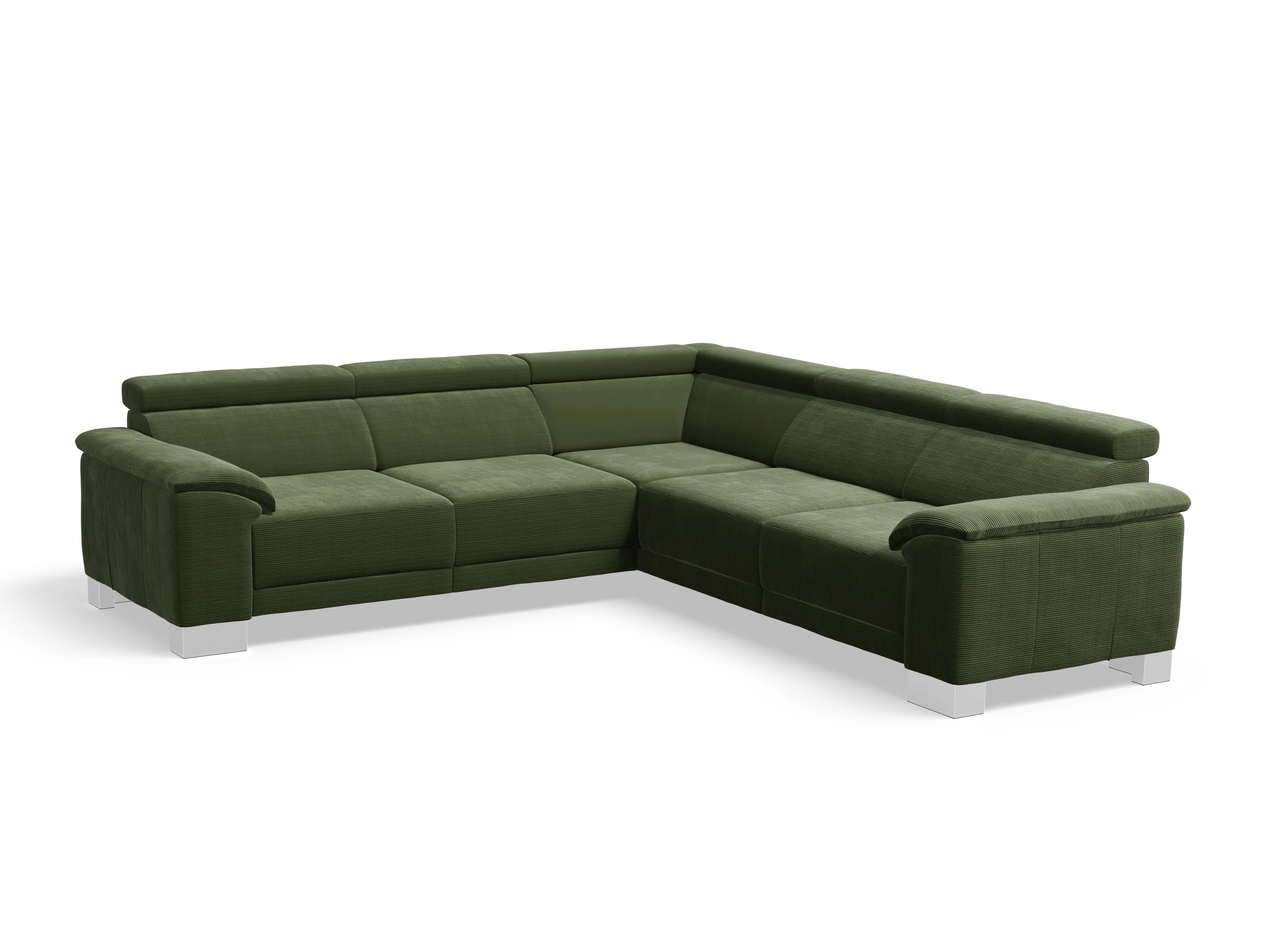 Ansicht des Produktes Antonio Ecksofa gleichschenklig in Stoff Grün