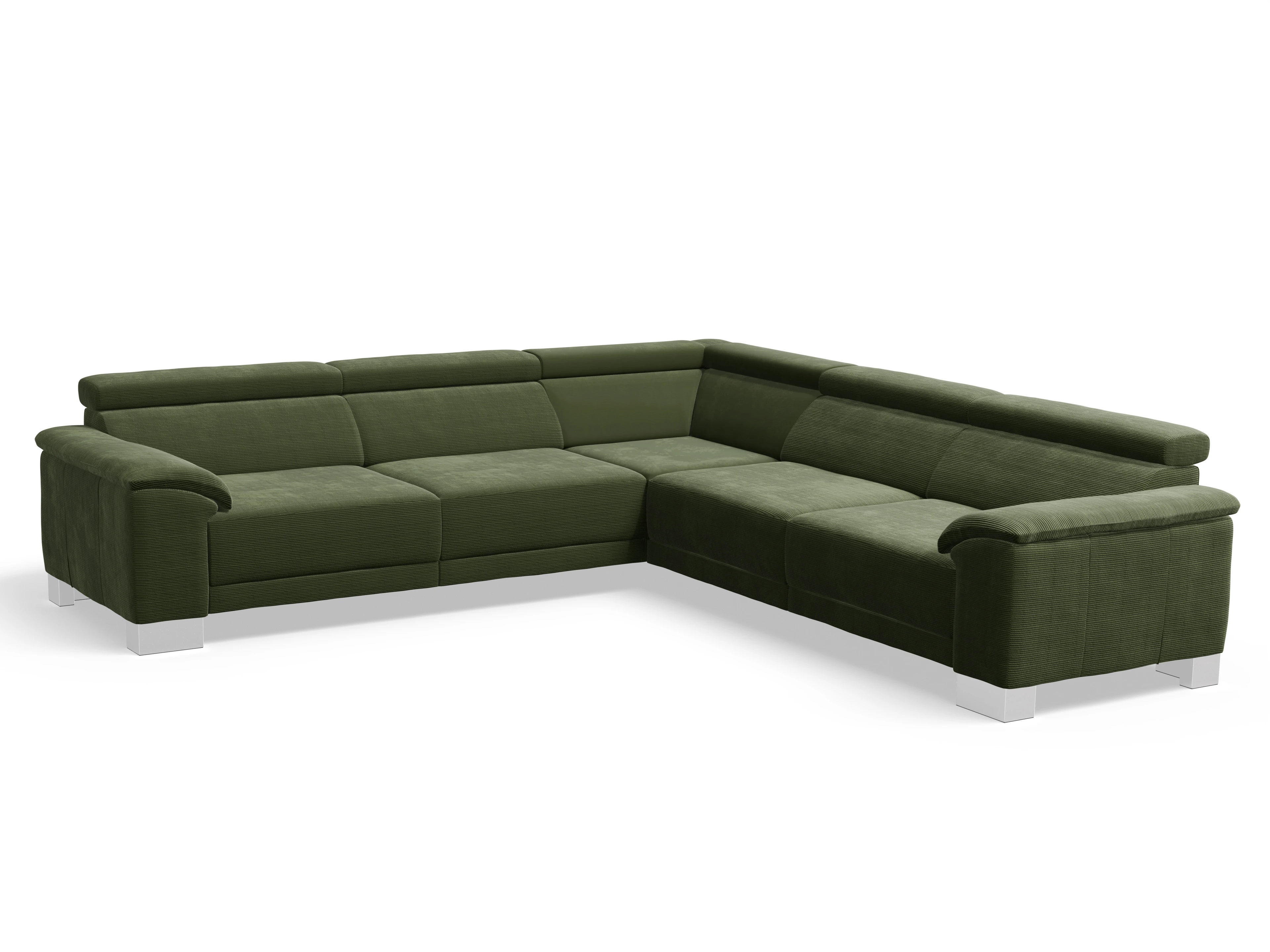 Antonio Ecksofa SPE Large Ansicht des Produktes Antonio Ecksofa gleichschenklig in Stoff Grün