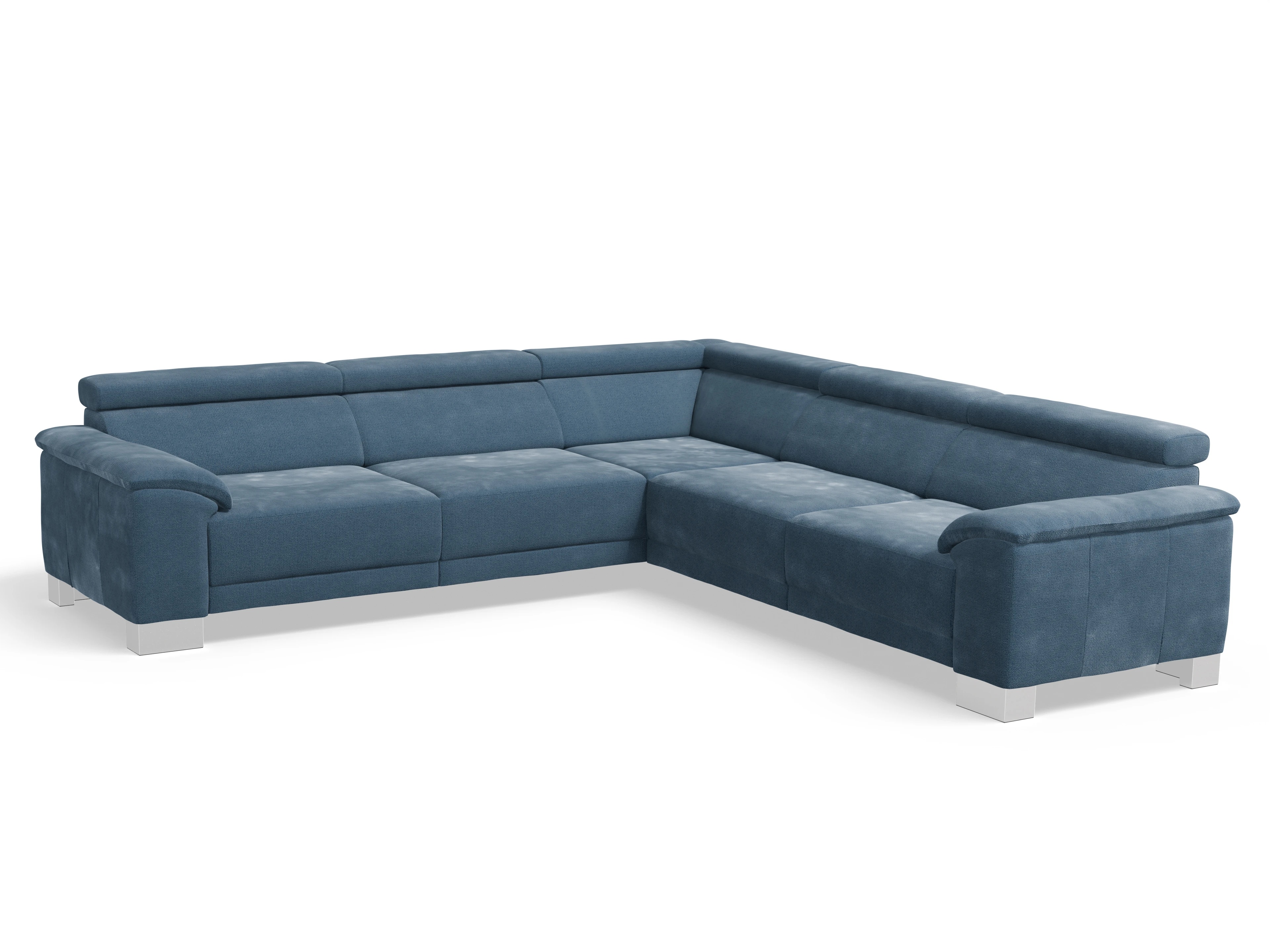 Ansicht des Produktes Antonio Ecksofa gleichschenklig in Stoff Blau