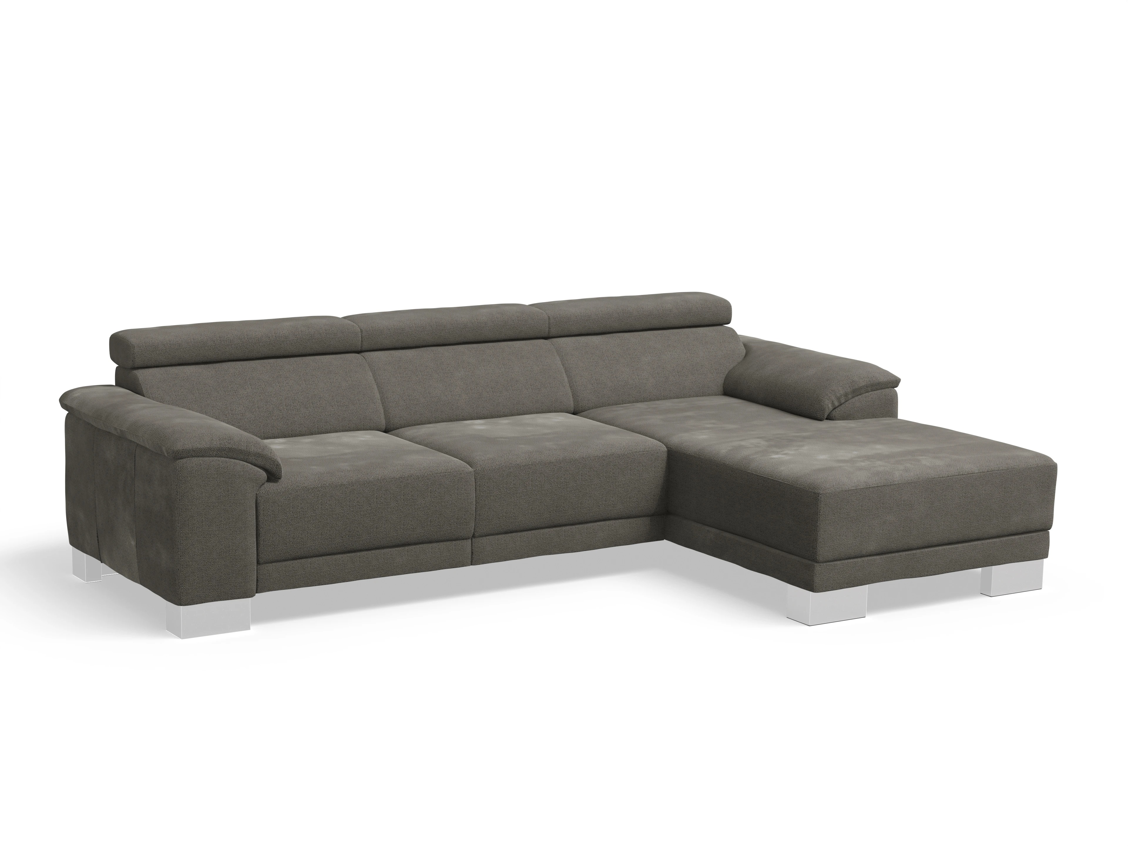 Antonio Ecksofa LO Medium R Ansicht des Produktes Antonio in Stoff Braun
