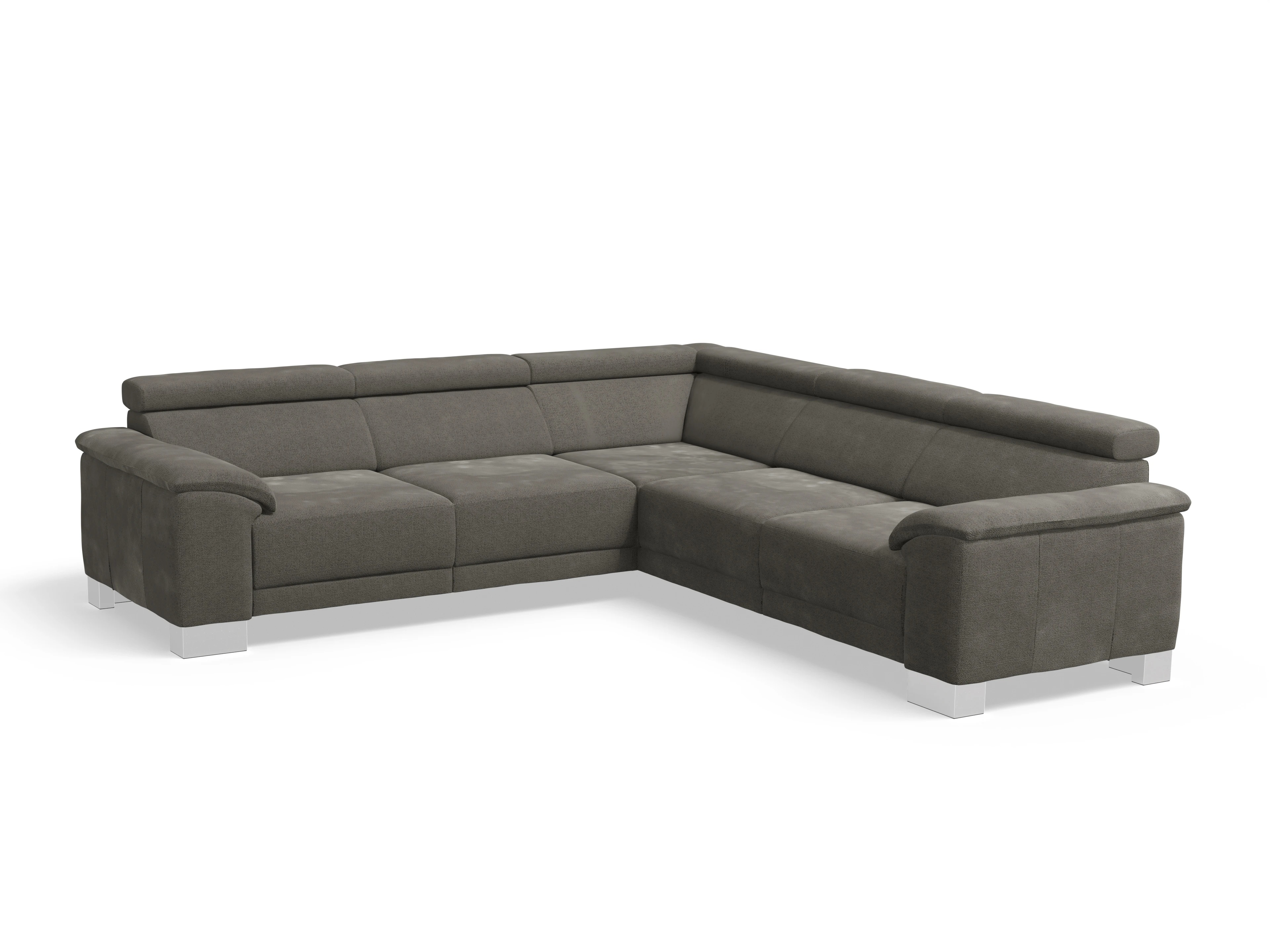 Ansicht des Produktes Antonio Ecksofa gleichschenklig in Stoff Braun