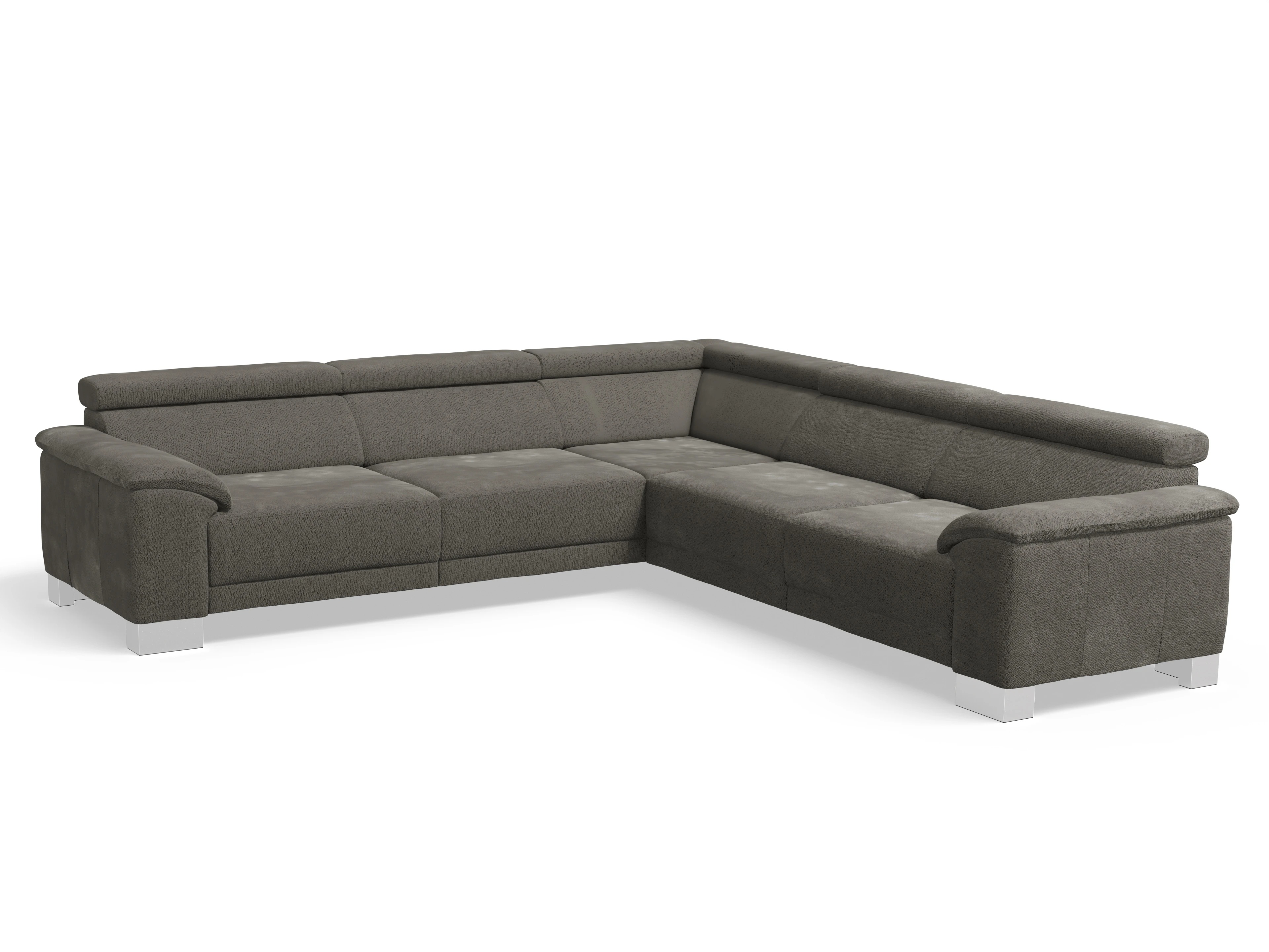 Ansicht des Produktes Antonio Ecksofa gleichschenklig in Stoff Braun