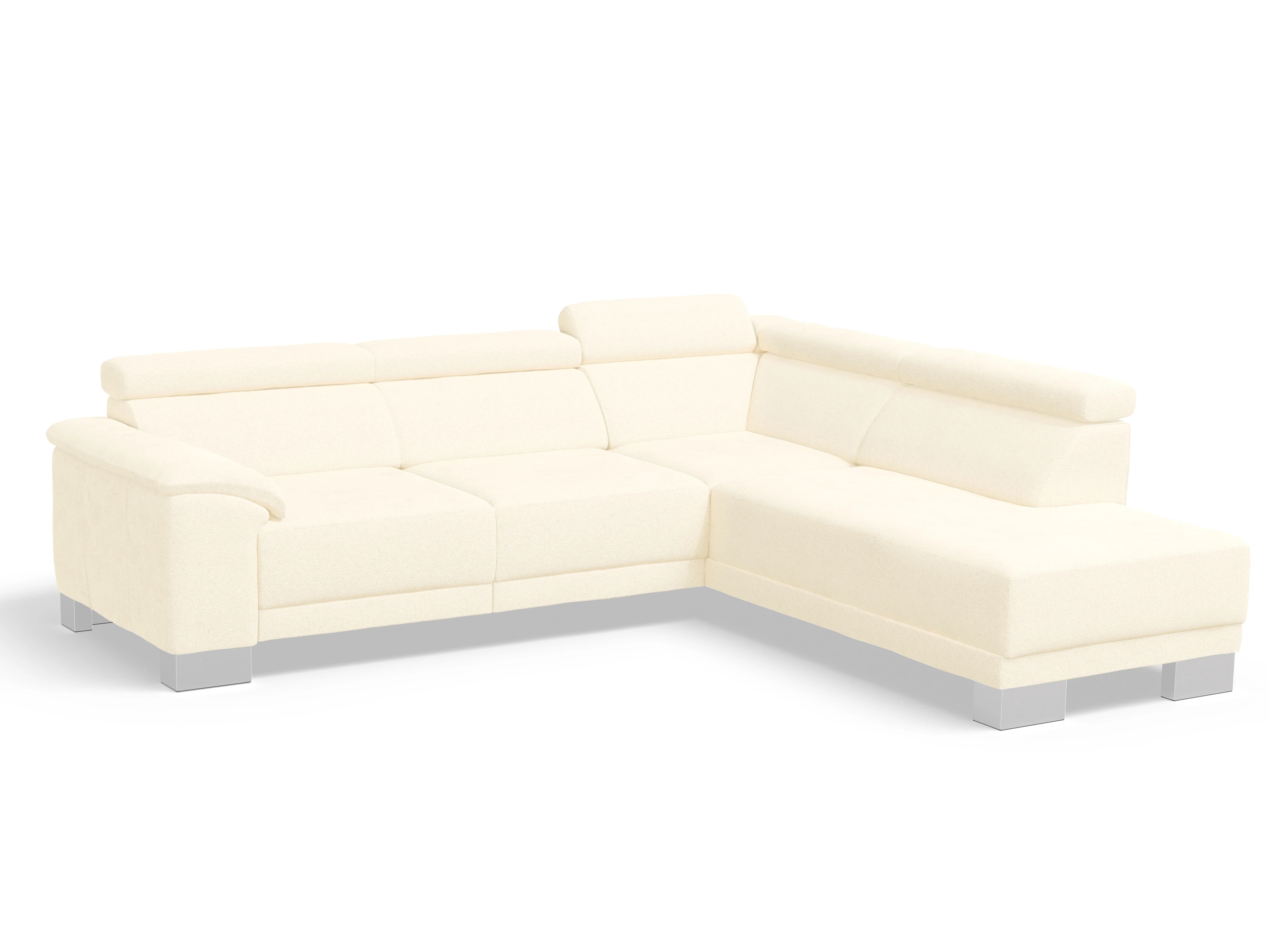 Ansicht des Produktes Antonio Ecksofa rechts Abschluss offen in Stoff Beige