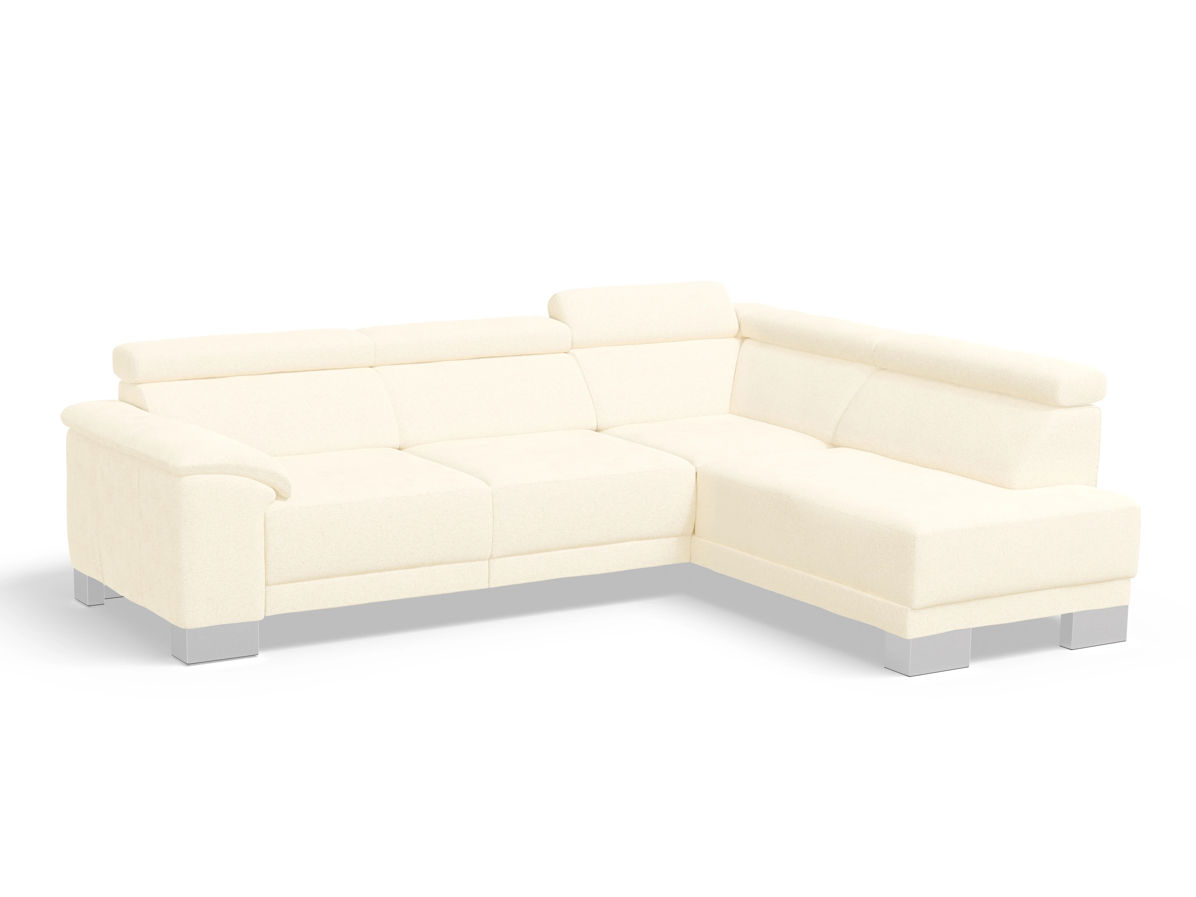 Ansicht des Produktes Antonio Ecksofa rechts Abschluss offen in Stoff Beige