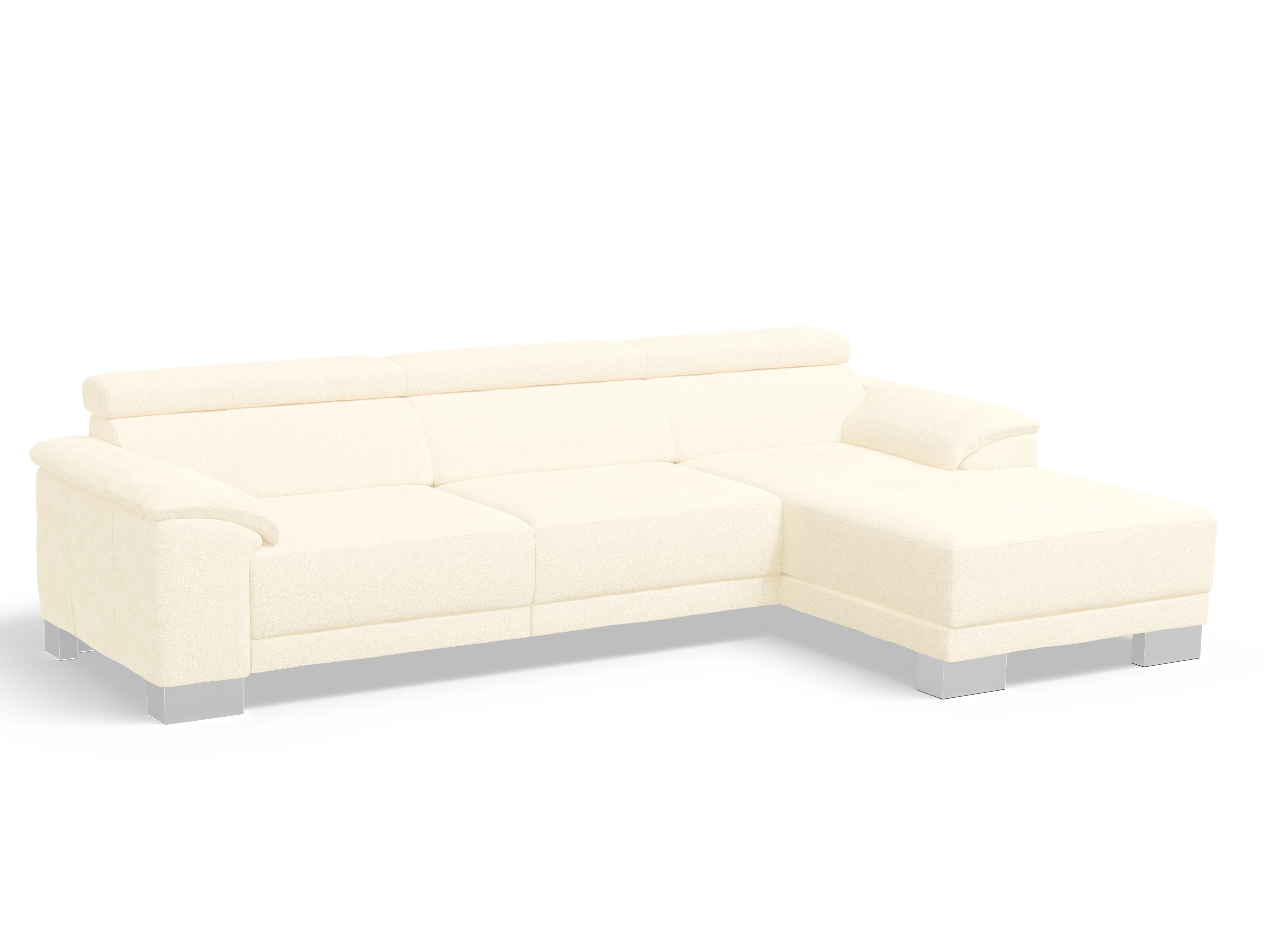 Ansicht des Produktes Antonio Ecksofa rechts Abschluss offen in Stoff Beige