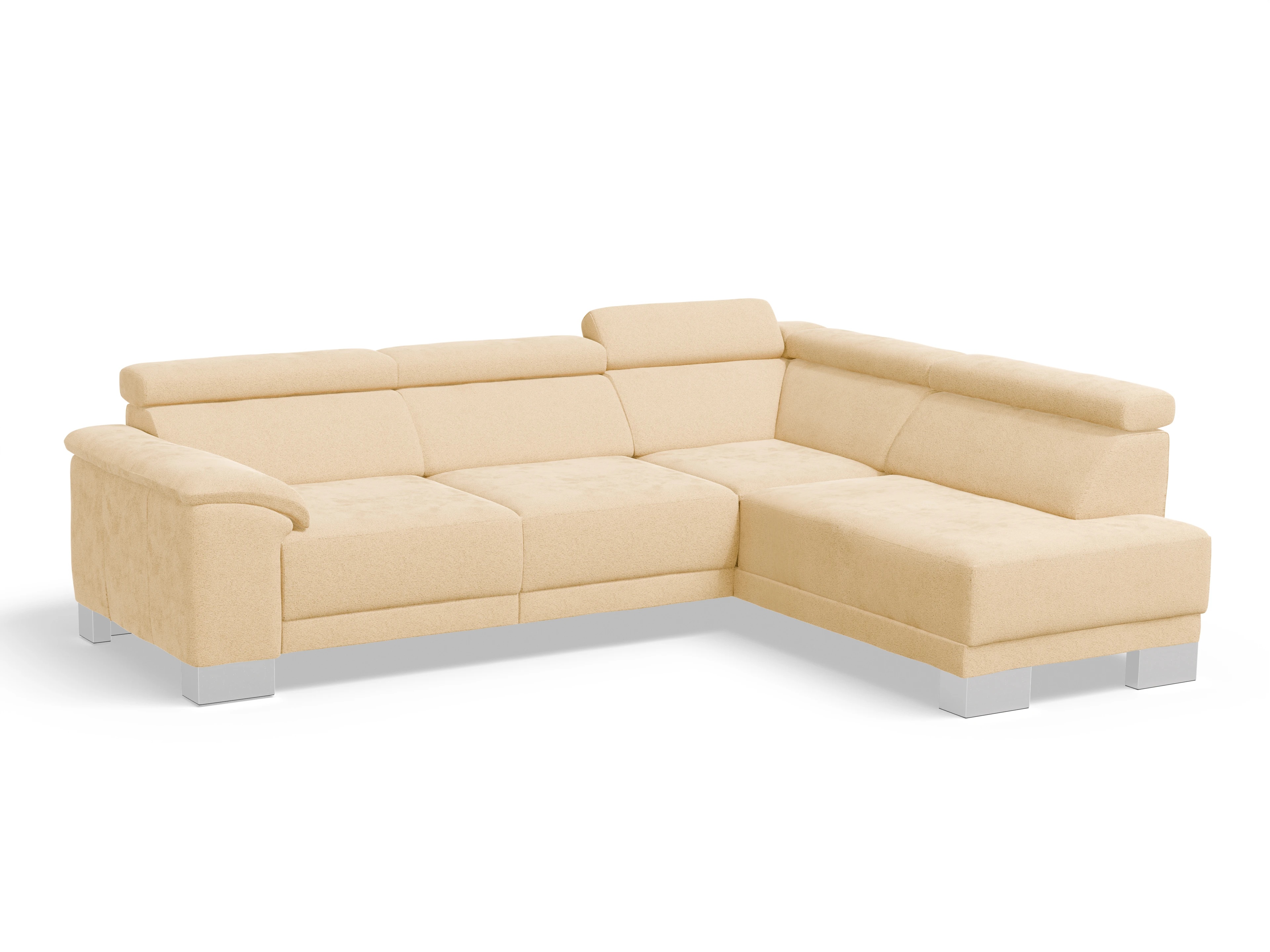 Ansicht des Produktes Antonio Ecksofa rechts Abschluss offen in Stoff Beige