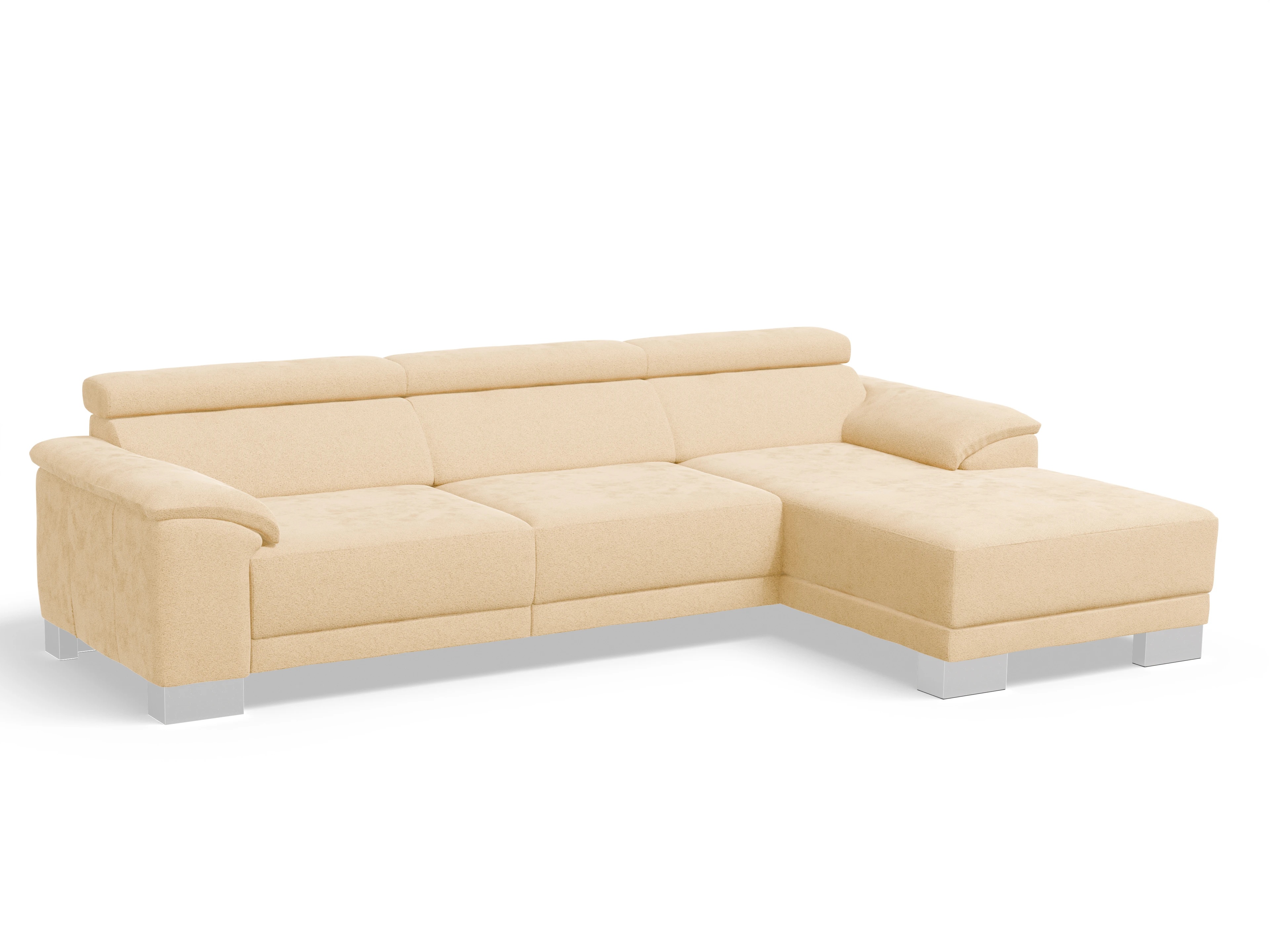Ansicht des Produktes Antonio Ecksofa rechts Abschluss offen in Stoff Beige