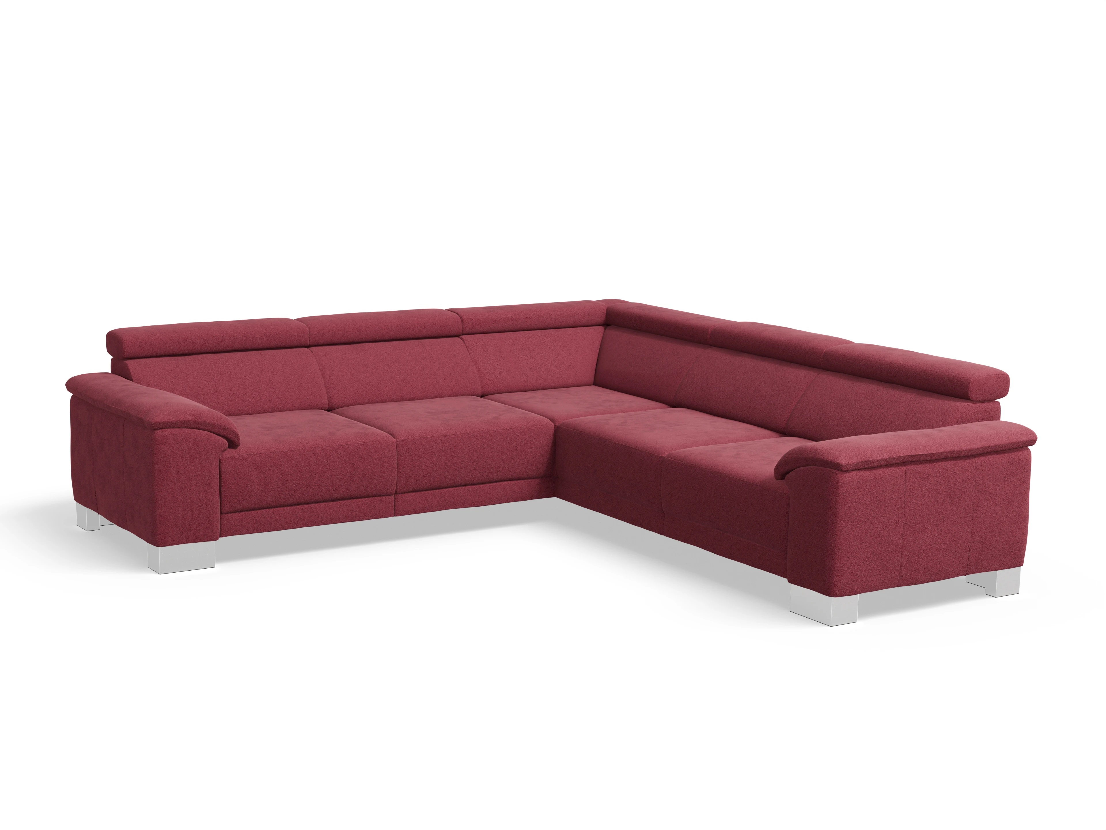 Ansicht des Produktes Antonio Ecksofa gleichschenklig in Stoff Rot