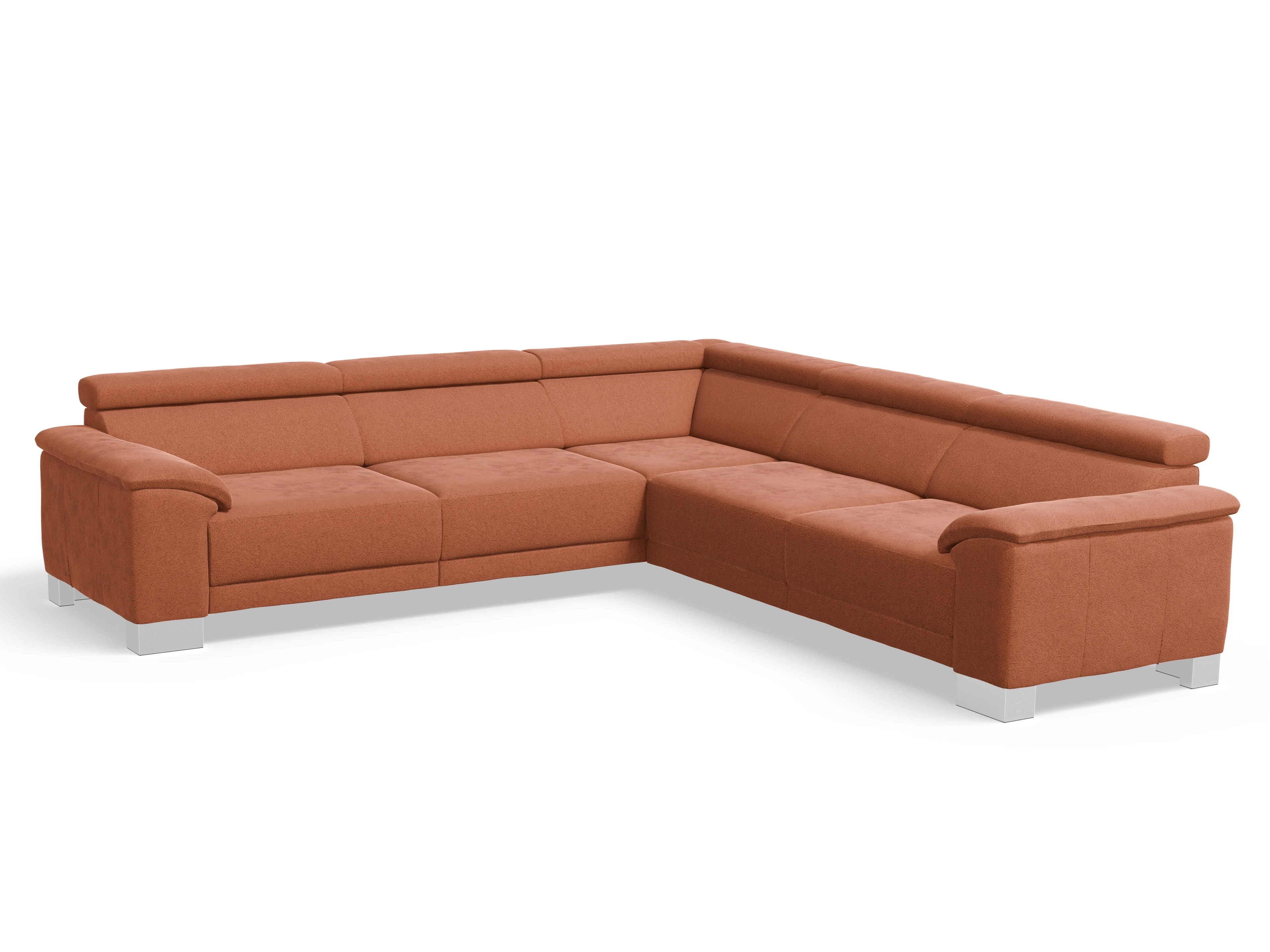 Ansicht des Produktes Antonio Ecksofa gleichschenklig in Stoff Orange
