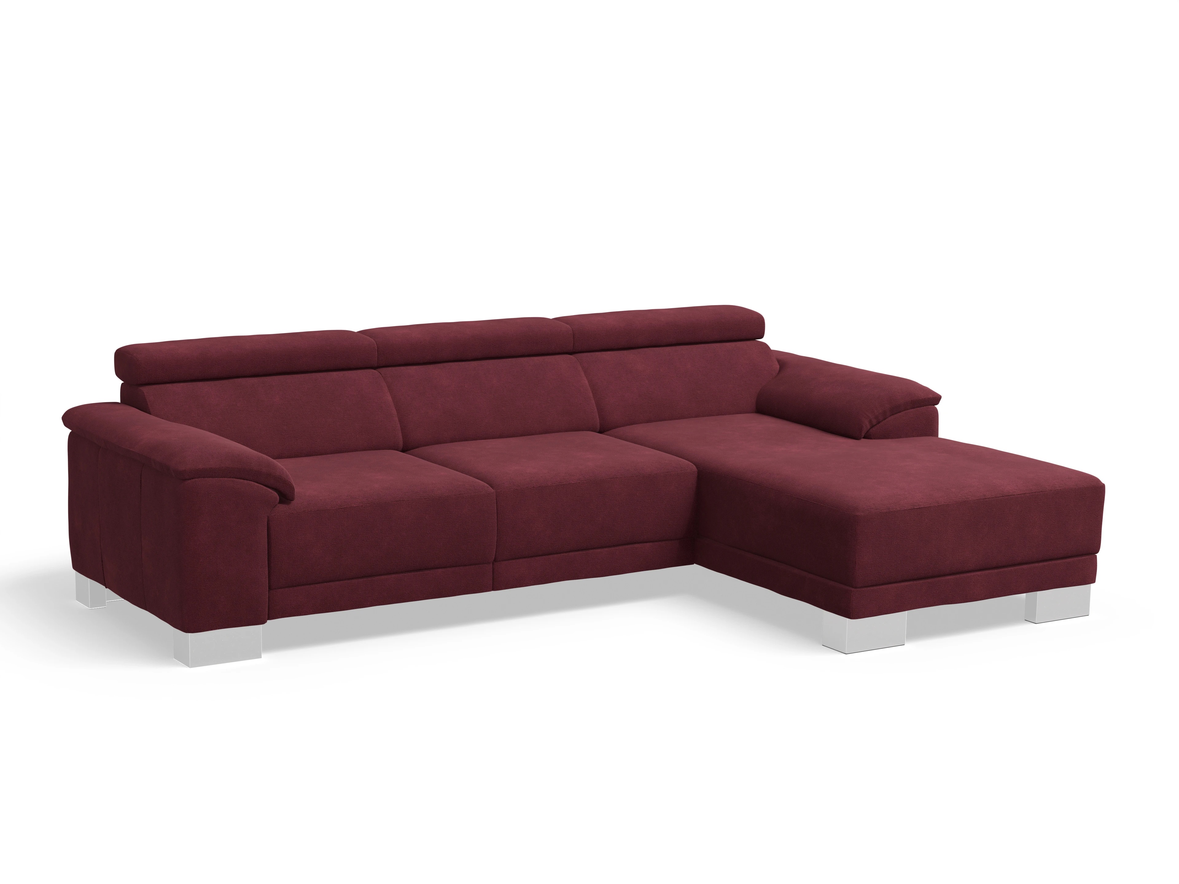 Antonio Ecksofa LO Medium R Ansicht des Produktes Antonio in Stoff Rot