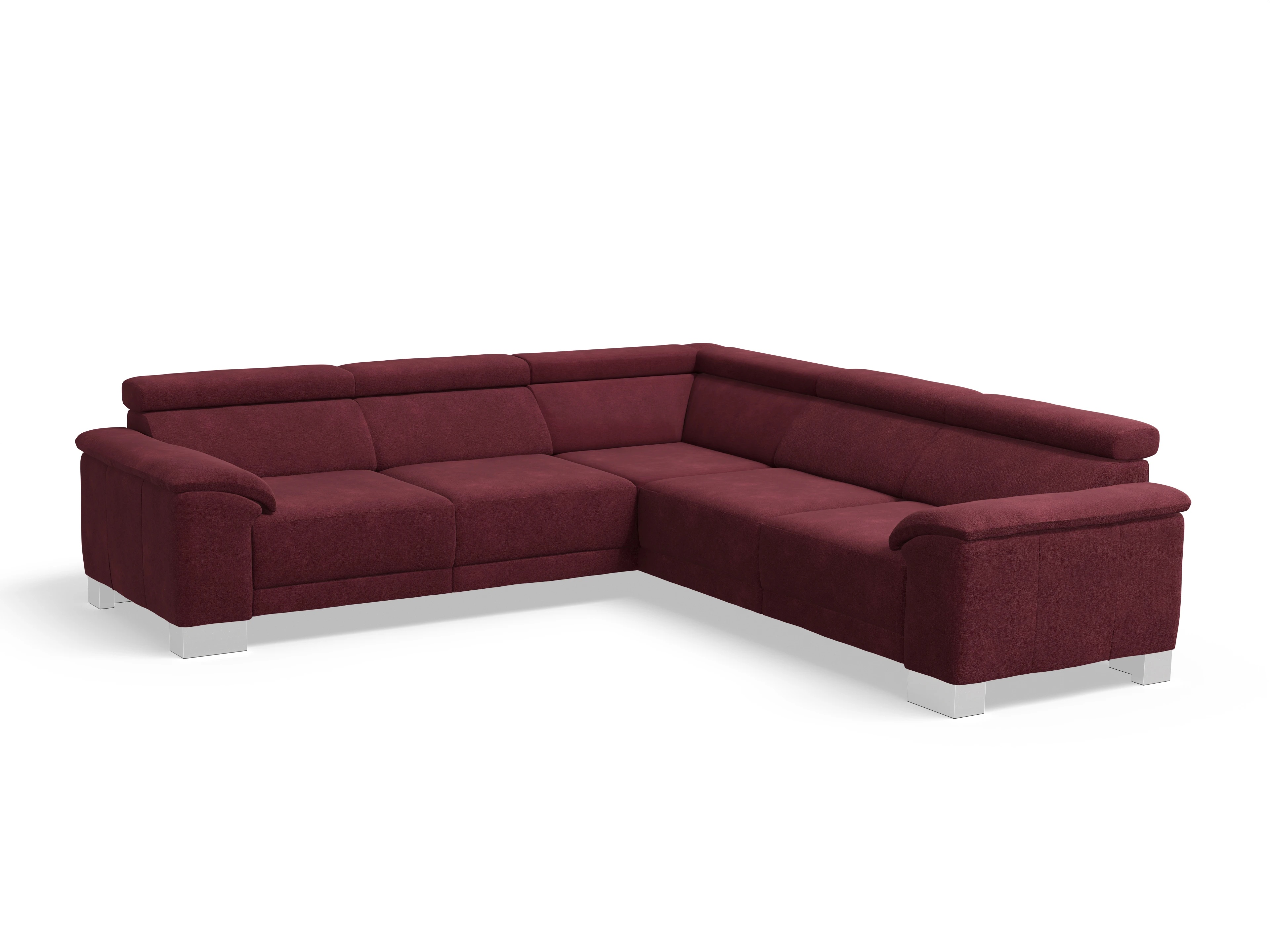 Ansicht des Produktes Antonio Ecksofa gleichschenklig in Stoff Rot