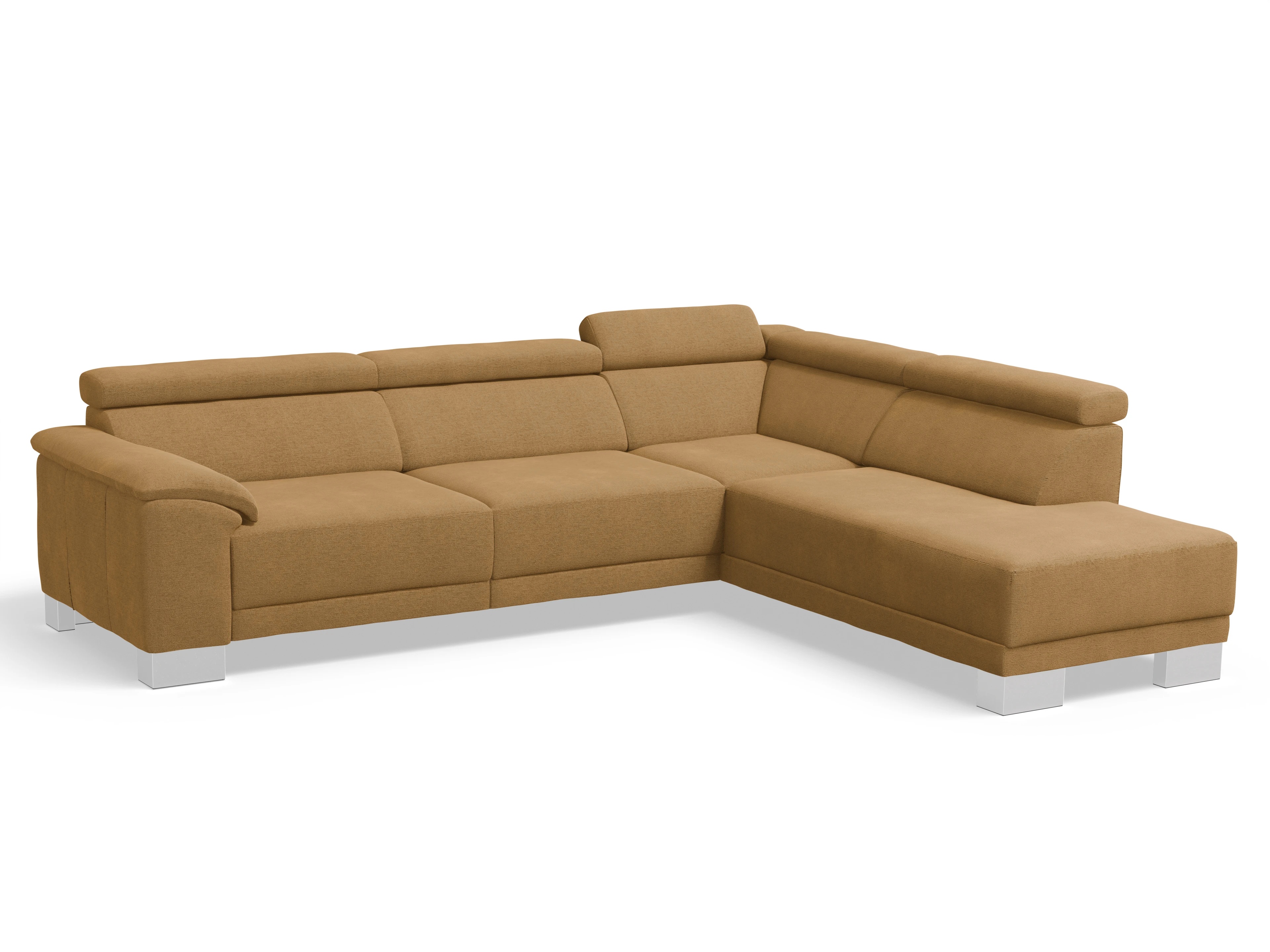 Ansicht des Produktes Antonio Ecksofa rechts Abschluss offen in Stoff Orange