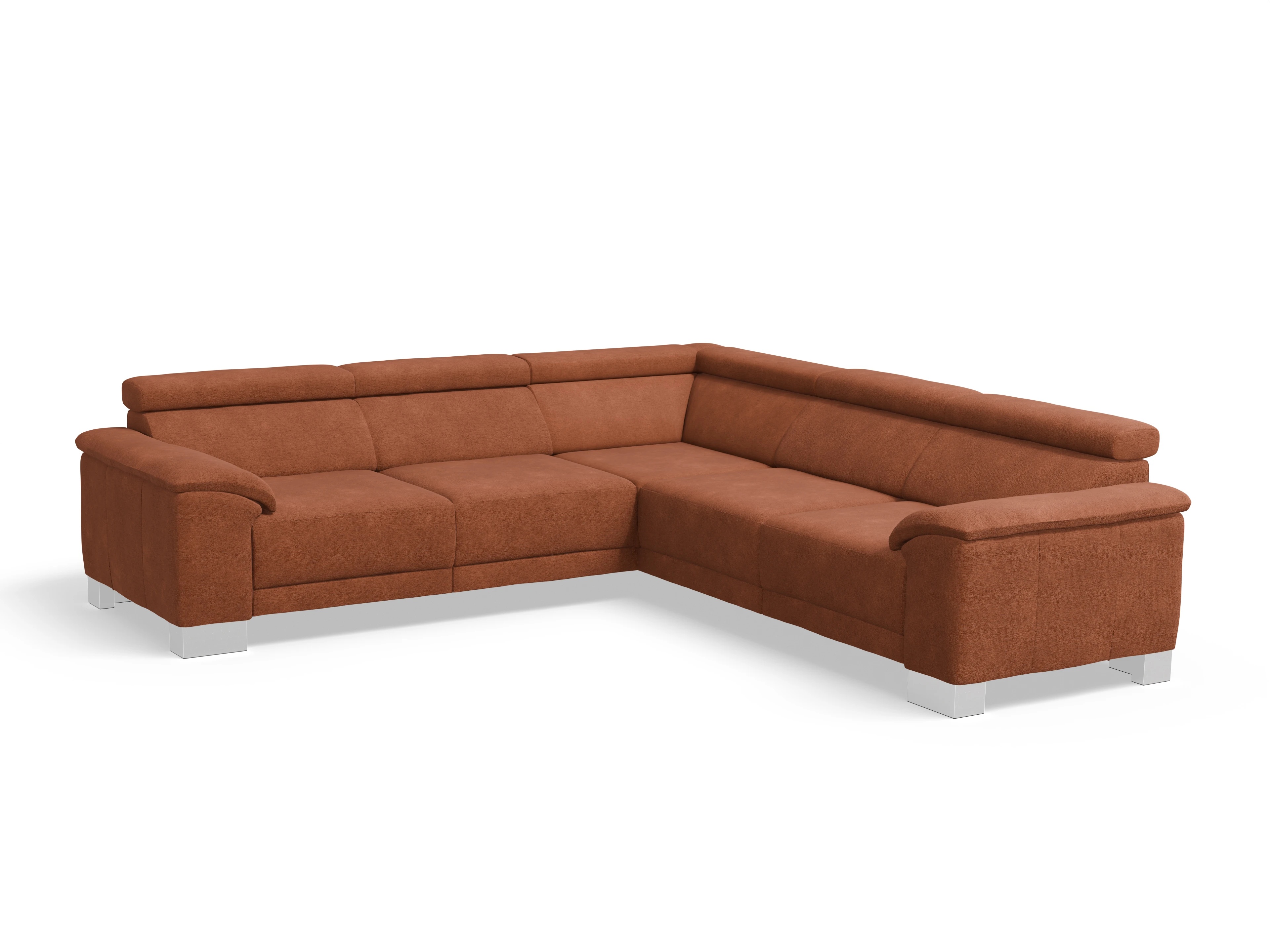 Ansicht des Produktes Antonio Ecksofa gleichschenklig in Stoff Orange