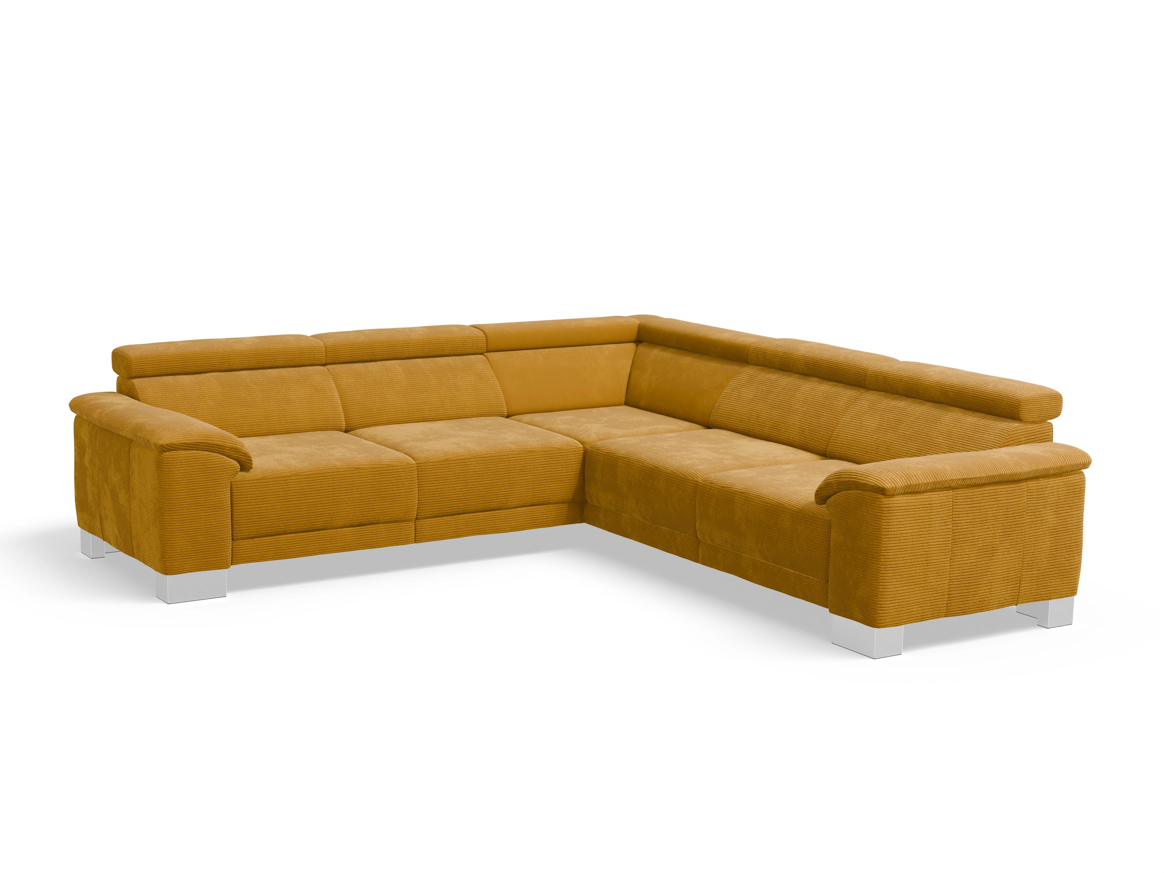Ansicht des Produktes Antonio Ecksofa gleichschenklig in Stoff Gelb