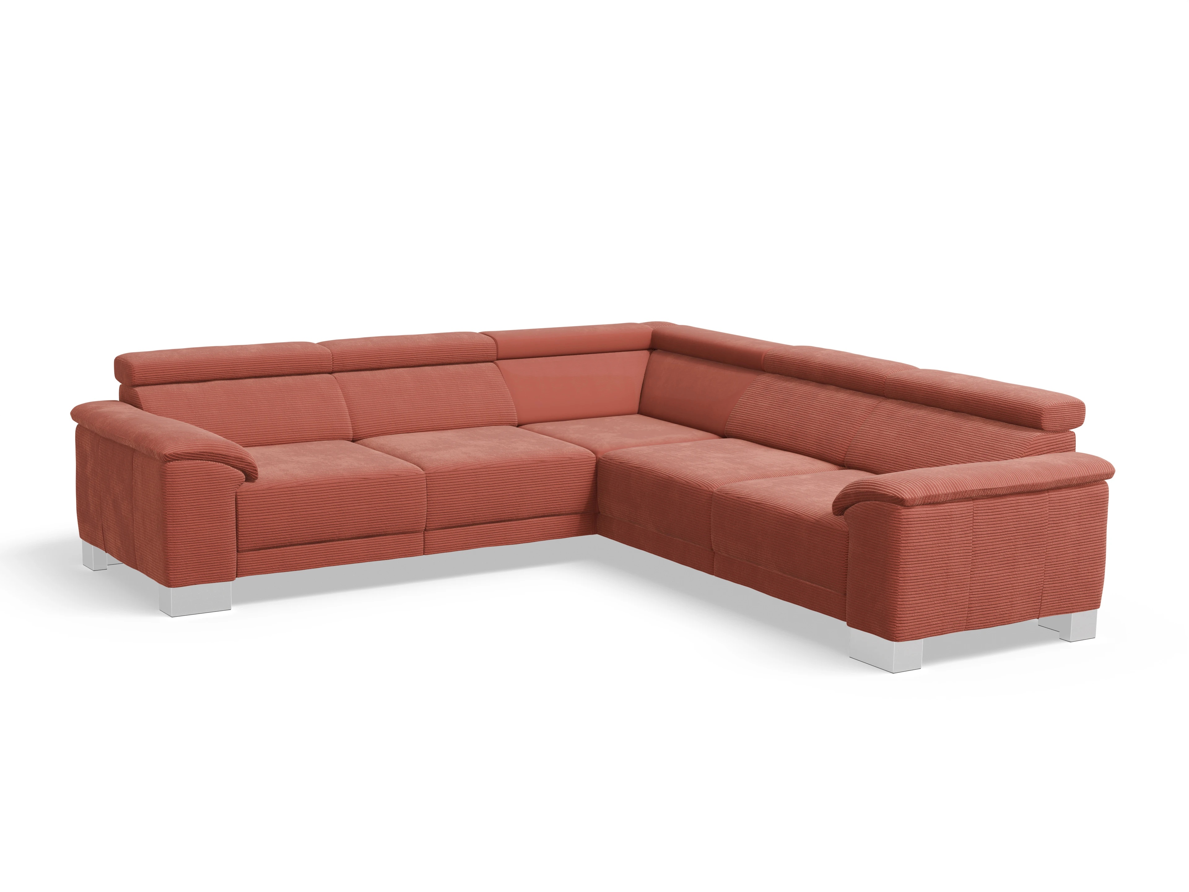 Ansicht des Produktes Antonio Ecksofa gleichschenklig in Stoff Orange