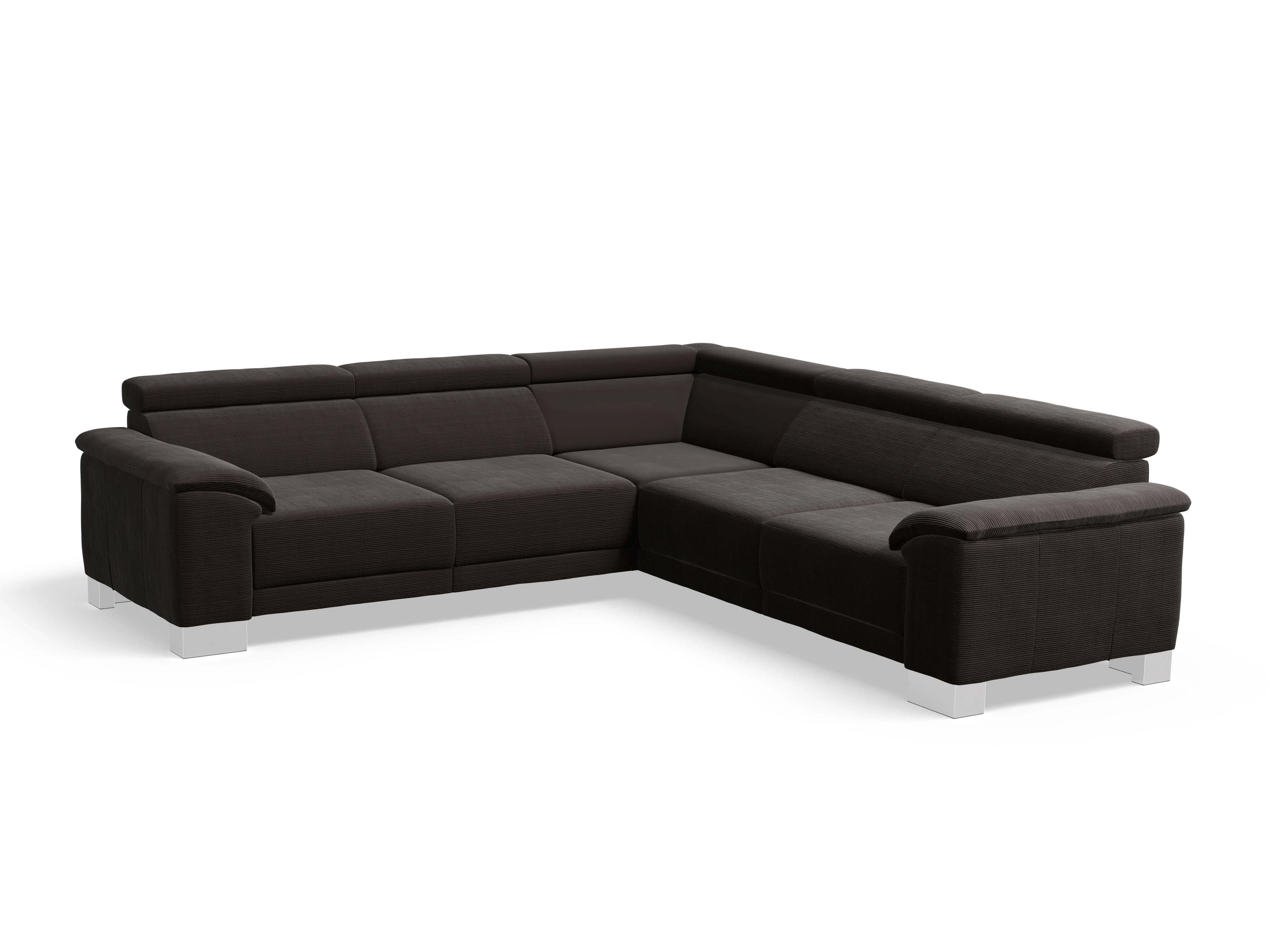 Antonio Ecksofa SPE Medium Ansicht des Produktes Antonio Ecksofa gleichschenklig in Stoff Braun