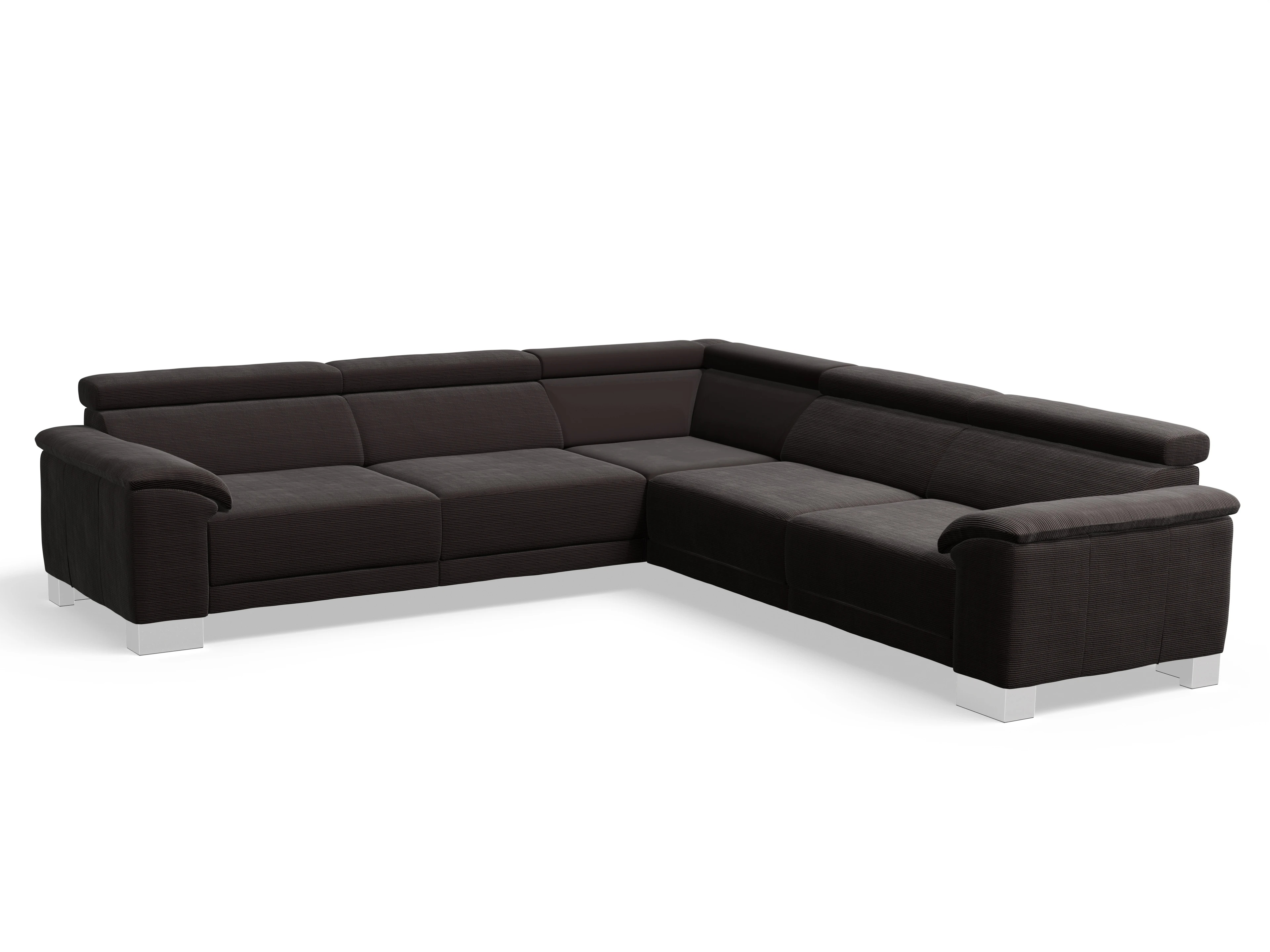 Ansicht des Produktes Antonio Ecksofa gleichschenklig in Stoff Braun