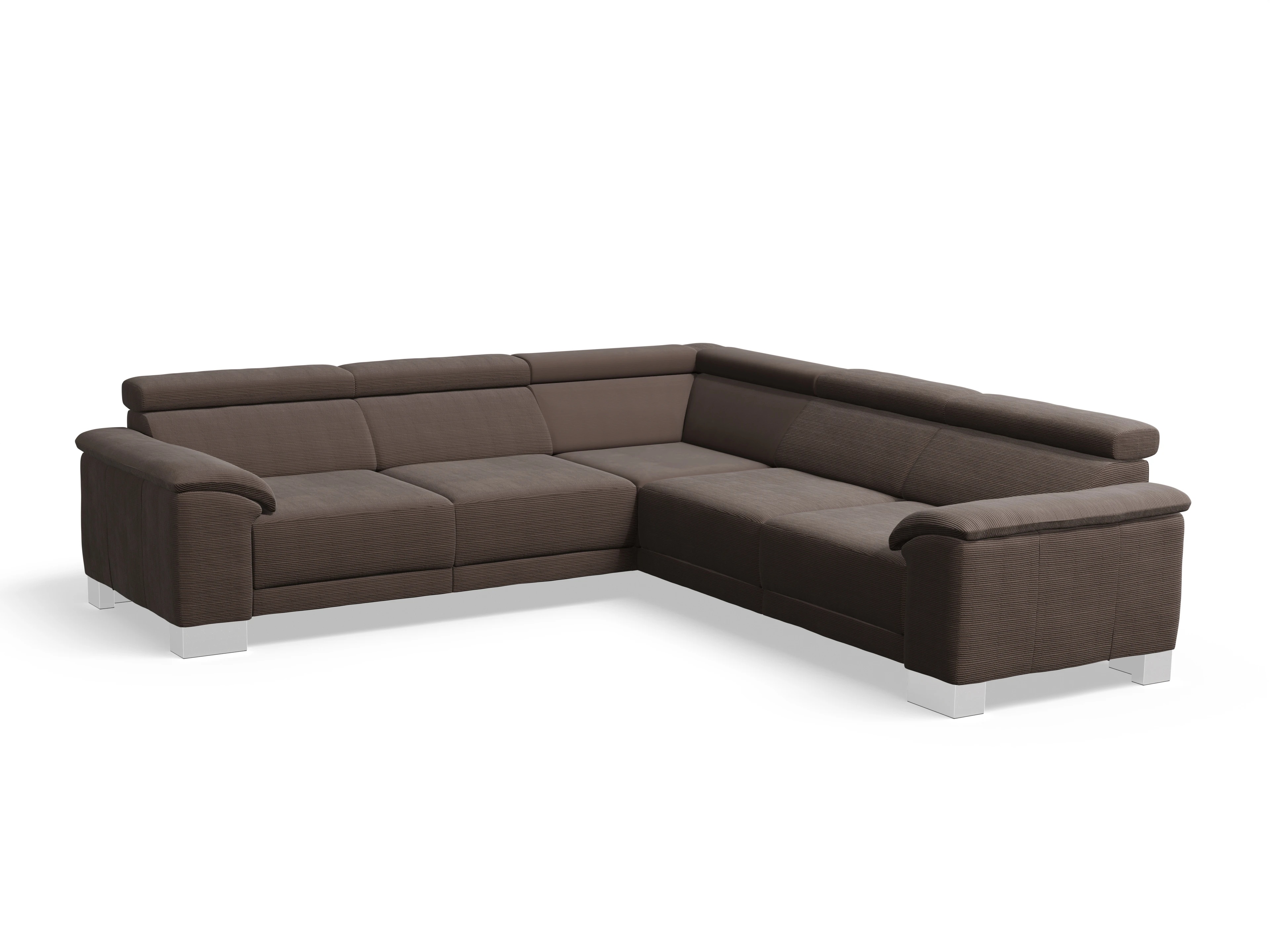 Ansicht des Produktes Antonio Ecksofa gleichschenklig in Stoff Braun