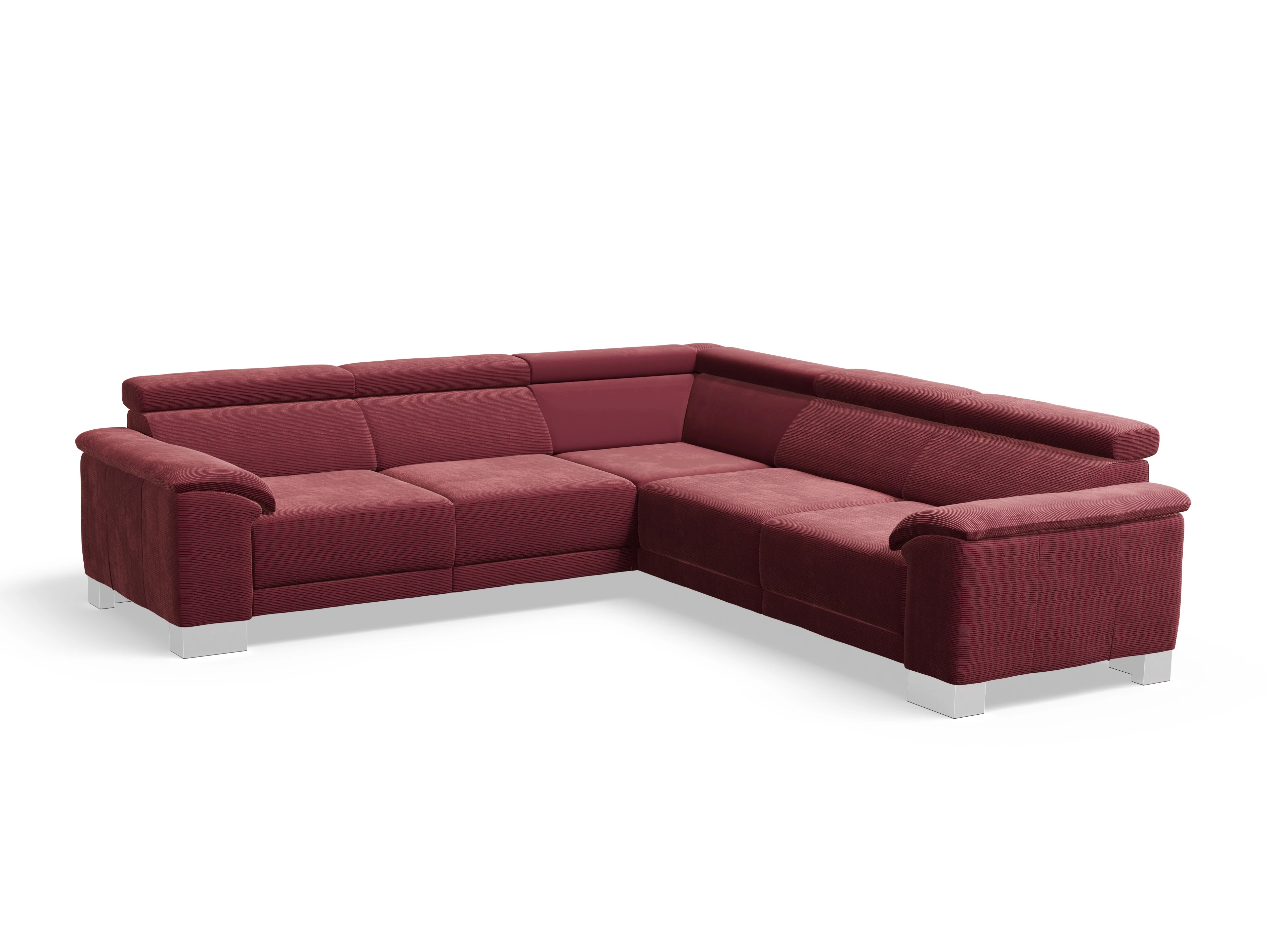 Ansicht des Produktes Antonio Ecksofa gleichschenklig in Stoff Rot