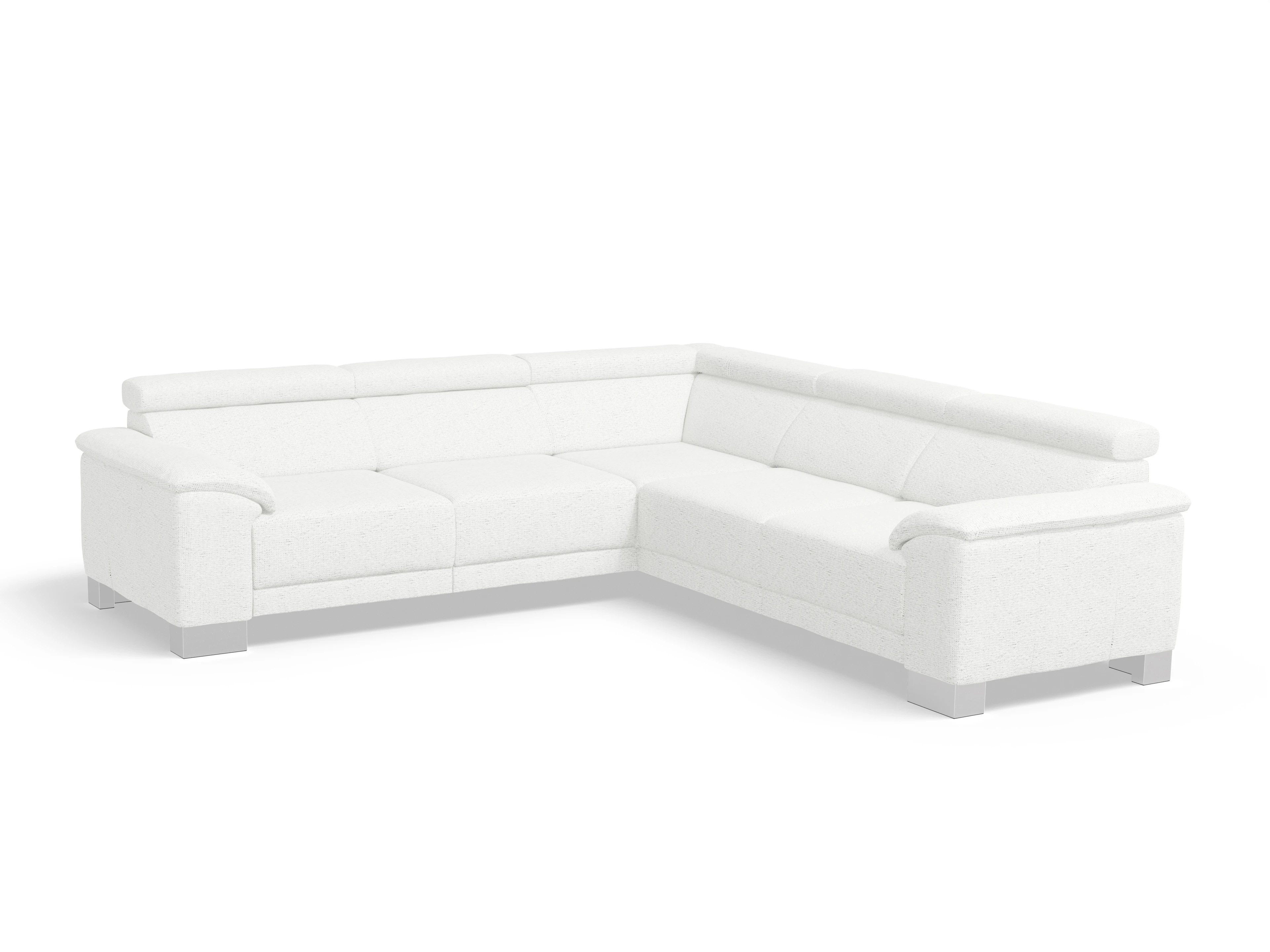Ansicht des Produktes Antonio Ecksofa gleichschenklig in Stoff Weiss