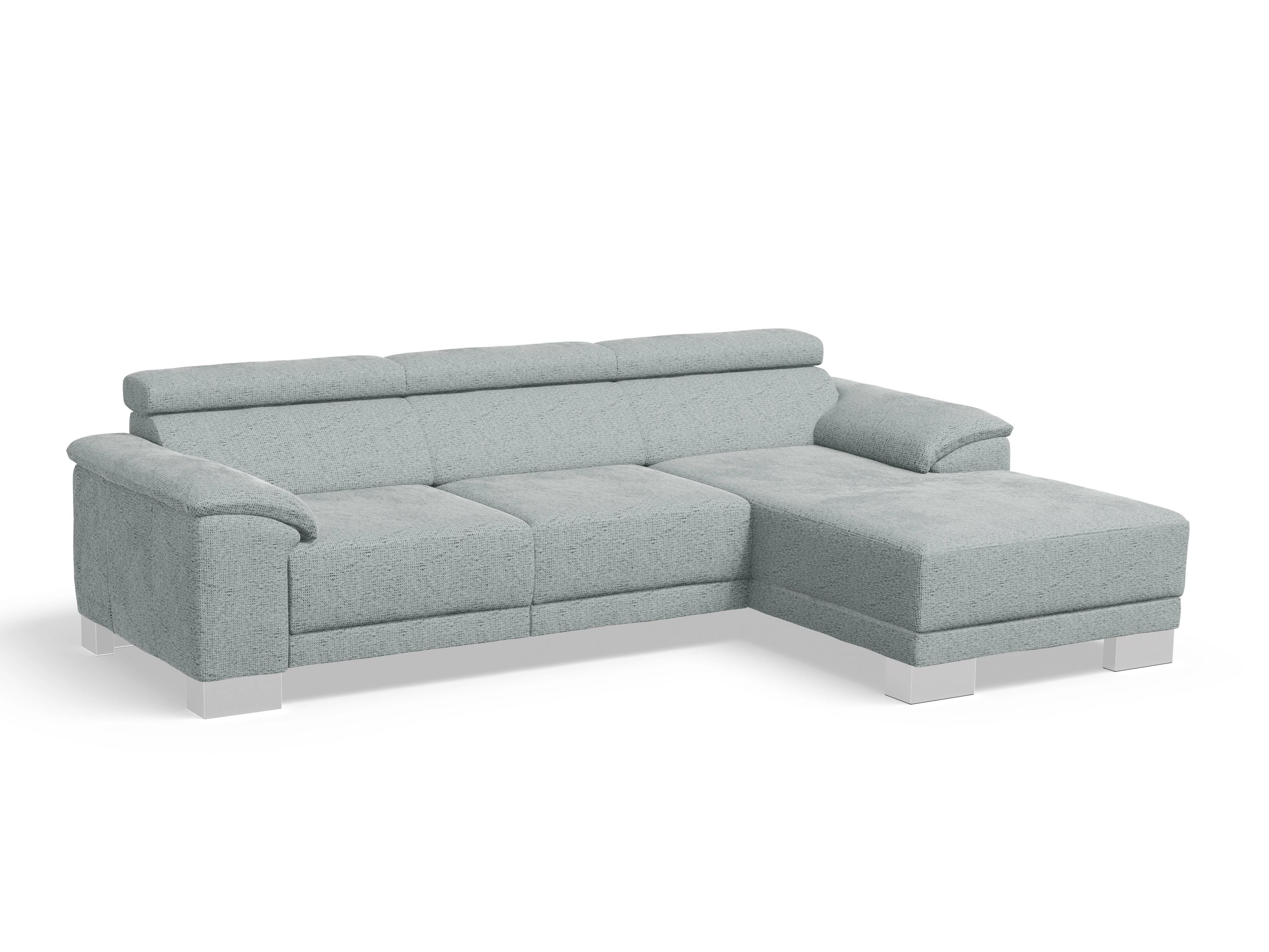 Antonio Ecksofa LO Medium R Ansicht des Produktes Antonio in Stoff Grau