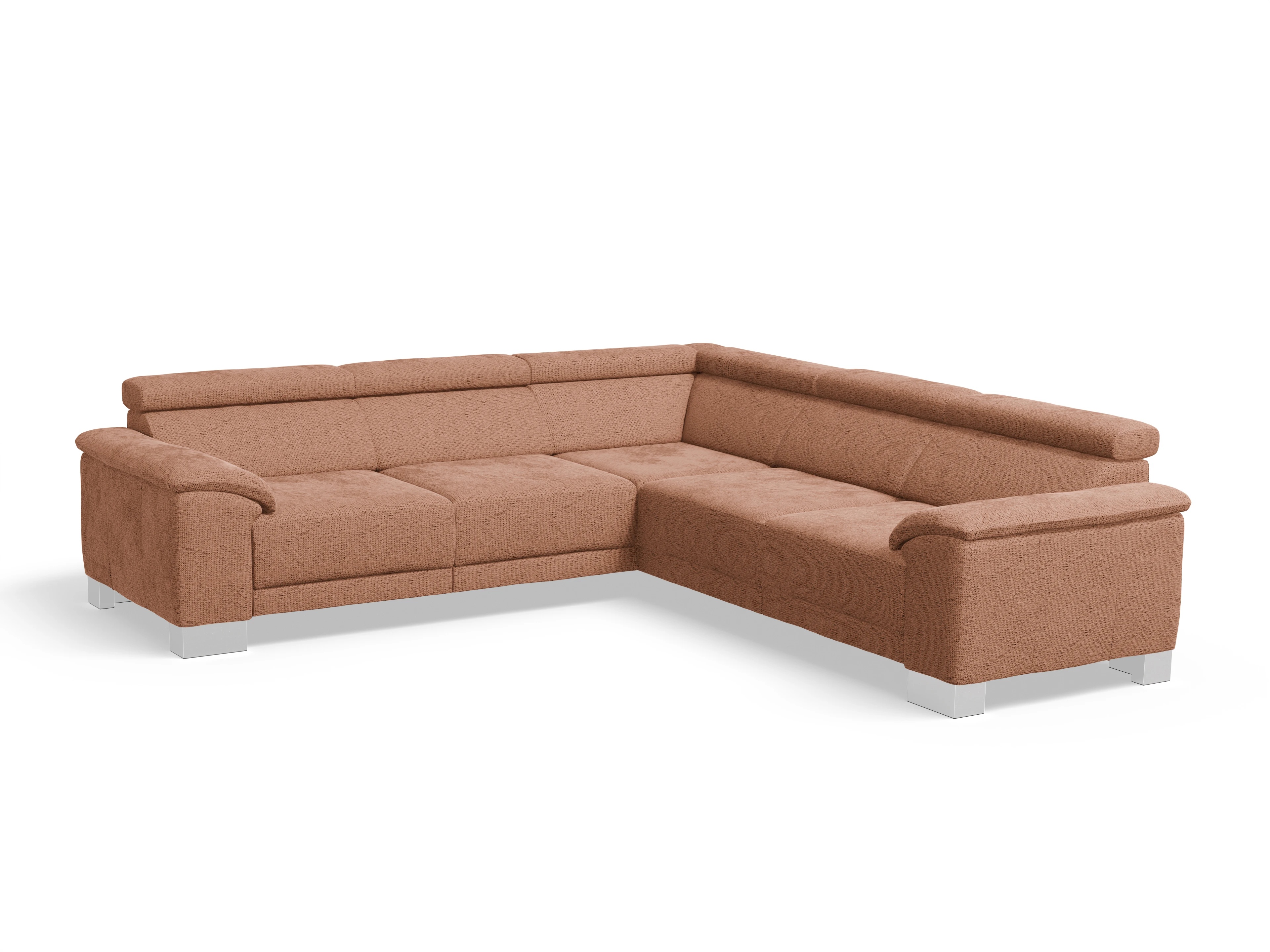 Ansicht des Produktes Antonio Ecksofa gleichschenklig in Stoff Orange