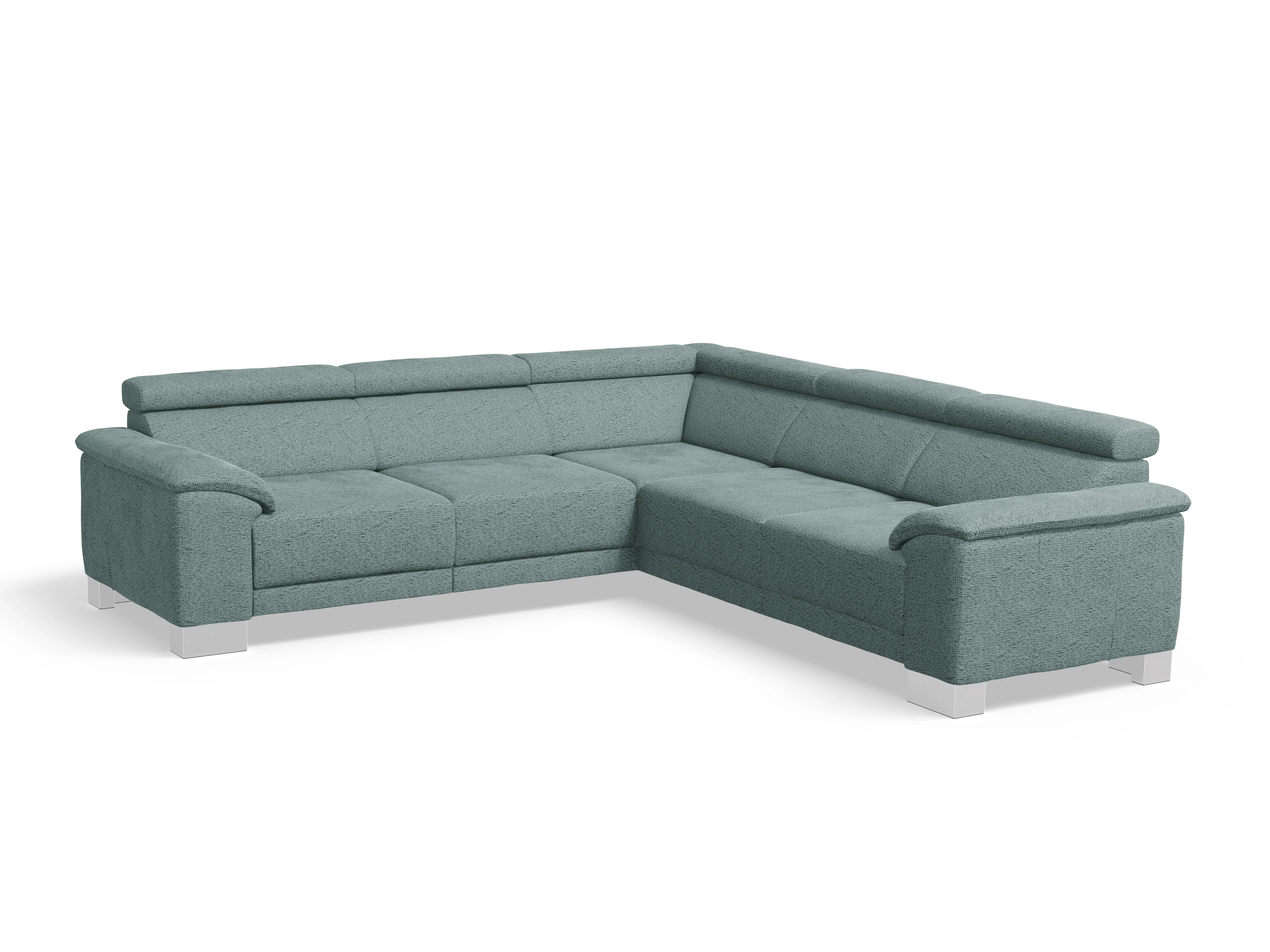Antonio Ecksofa SPE Medium Ansicht des Produktes Antonio Ecksofa gleichschenklig in Stoff Blau