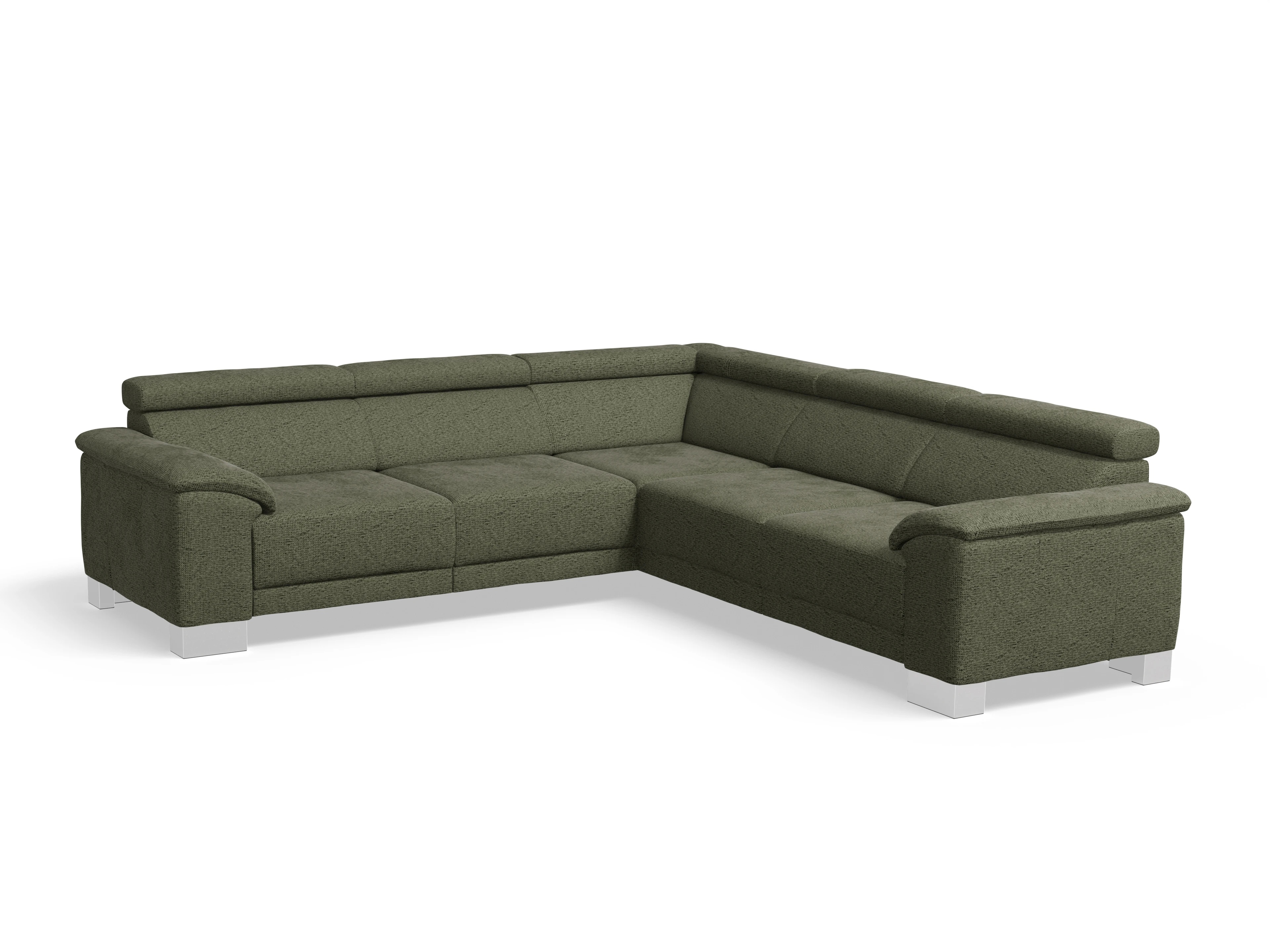 Antonio Ecksofa SPE Medium Ansicht des Produktes Antonio Ecksofa gleichschenklig in Stoff Grün