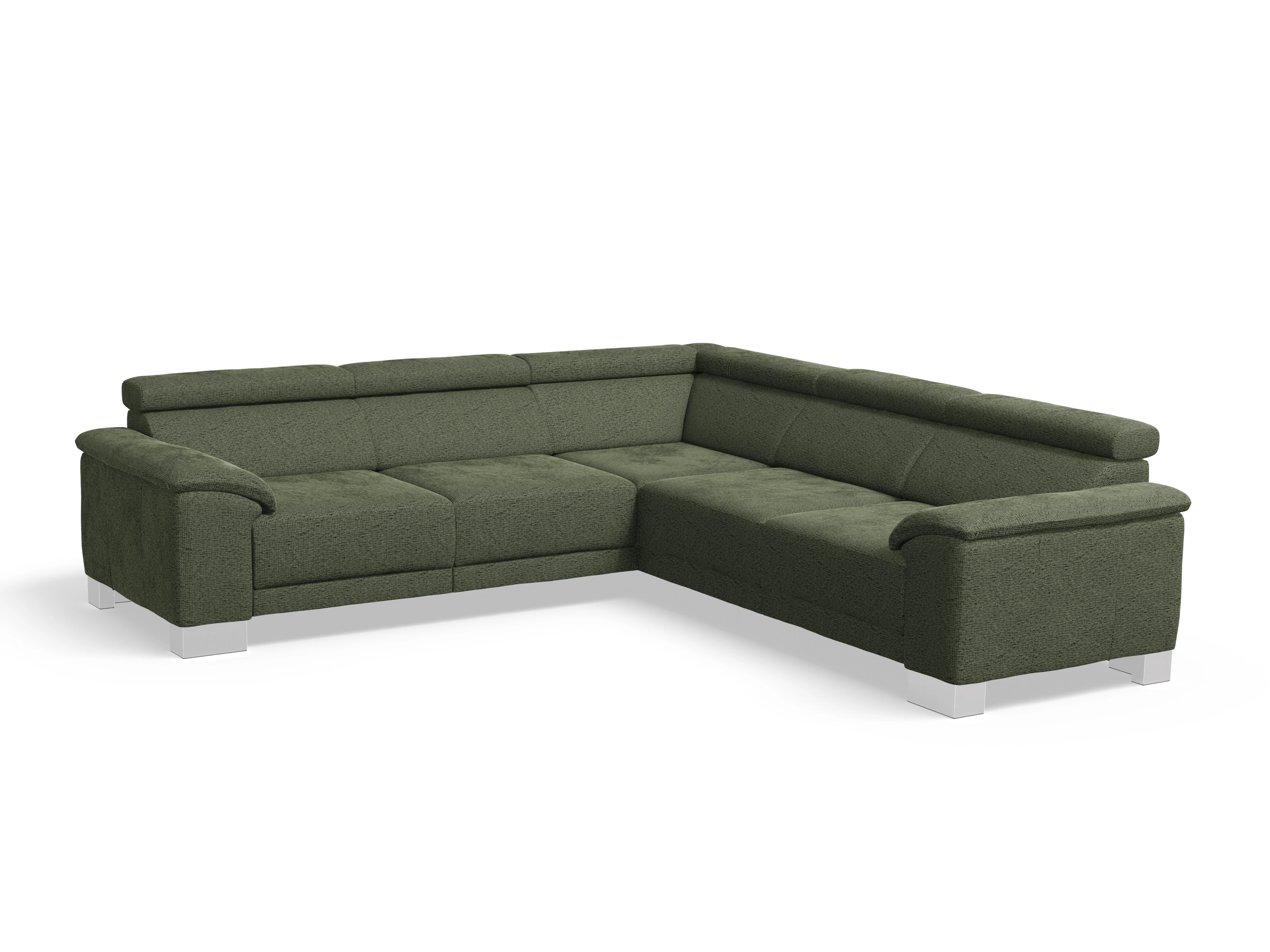 Ansicht des Produktes Antonio Ecksofa gleichschenklig in Stoff Grün