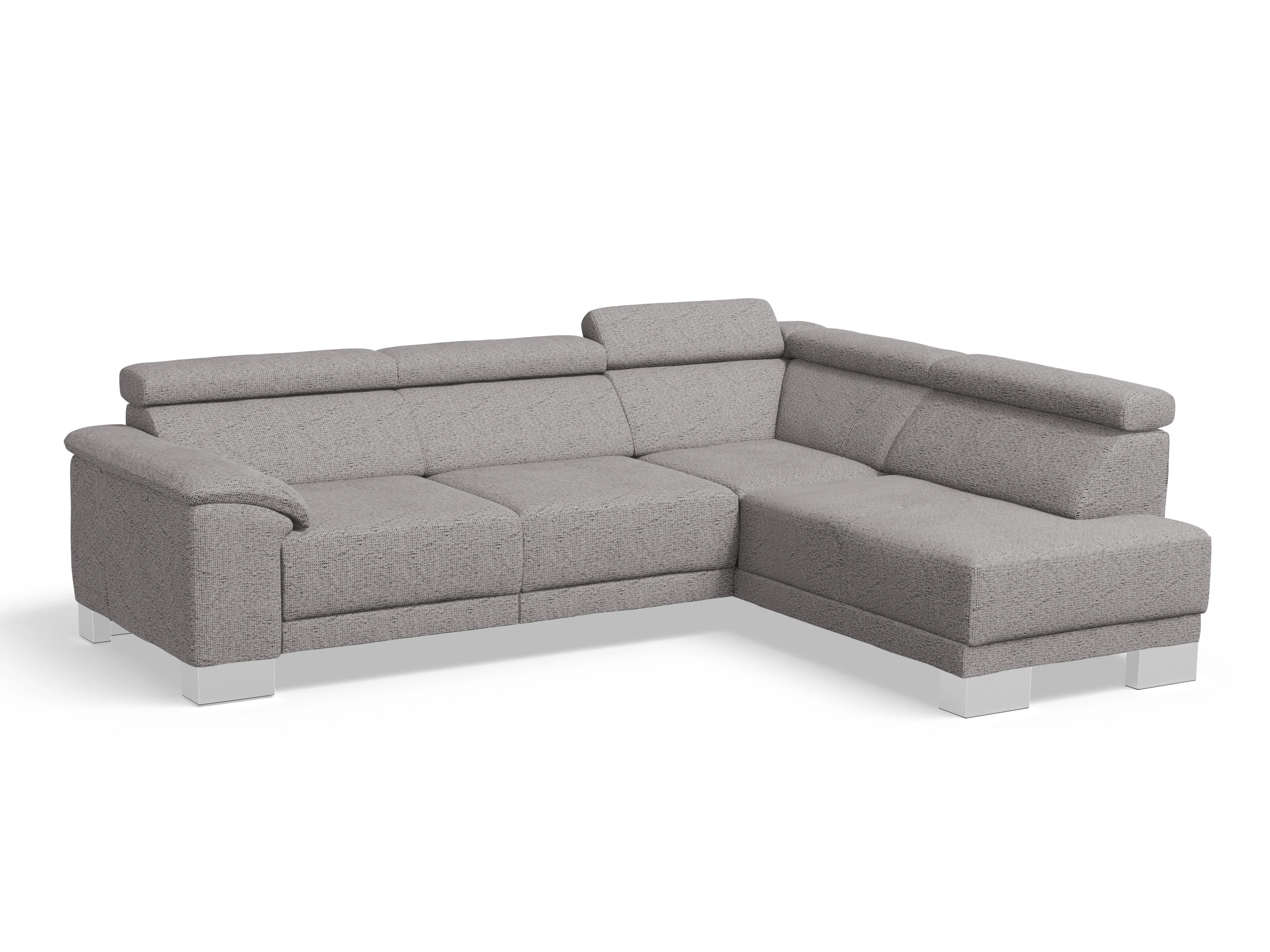 Ansicht des Produktes Antonio Ecksofa rechts Abschluss offen in Stoff Braun