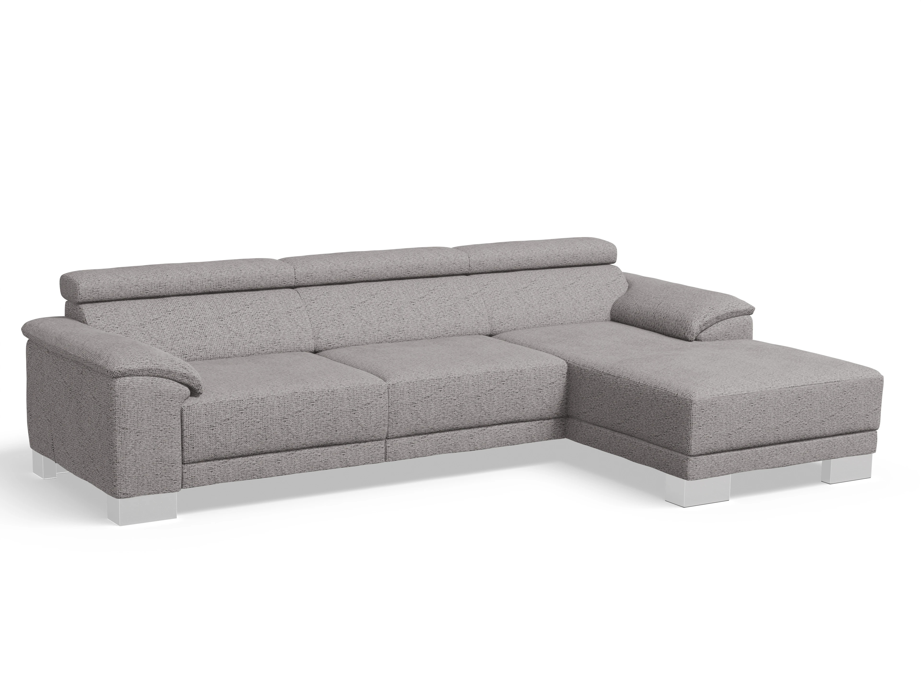 Antonio Ecksofa LO Large R Ansicht des Produktes Antonio Ecksofa rechts Abschluss offen in Stoff Braun